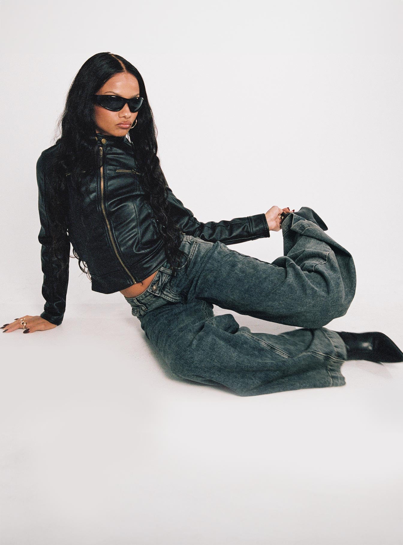 Ziggie Low Rise Baggy Jeans Antique Wash - Image 9