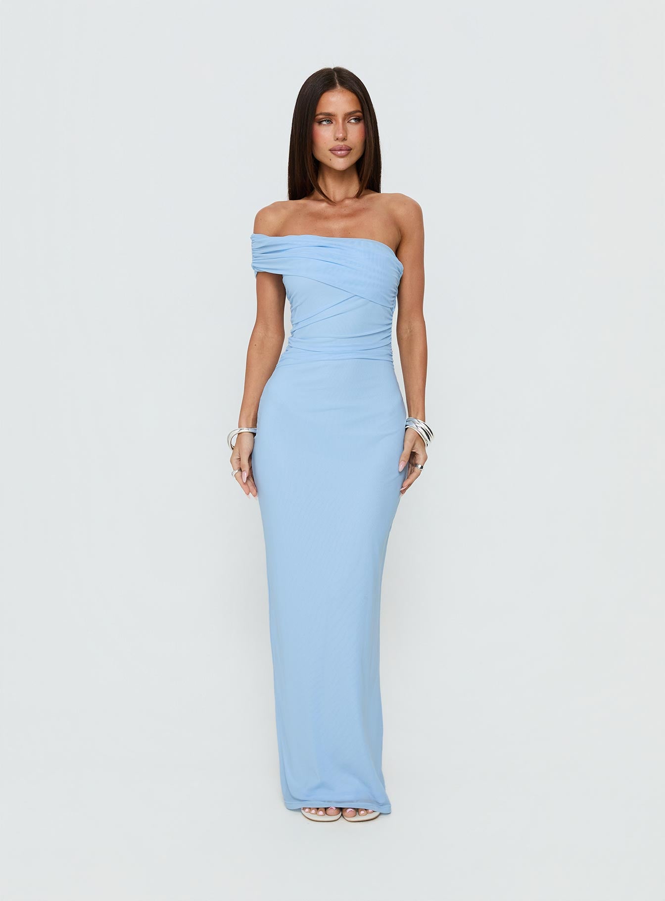 Alternative view of Spritzia One Shoulder Maxi Dress Blue