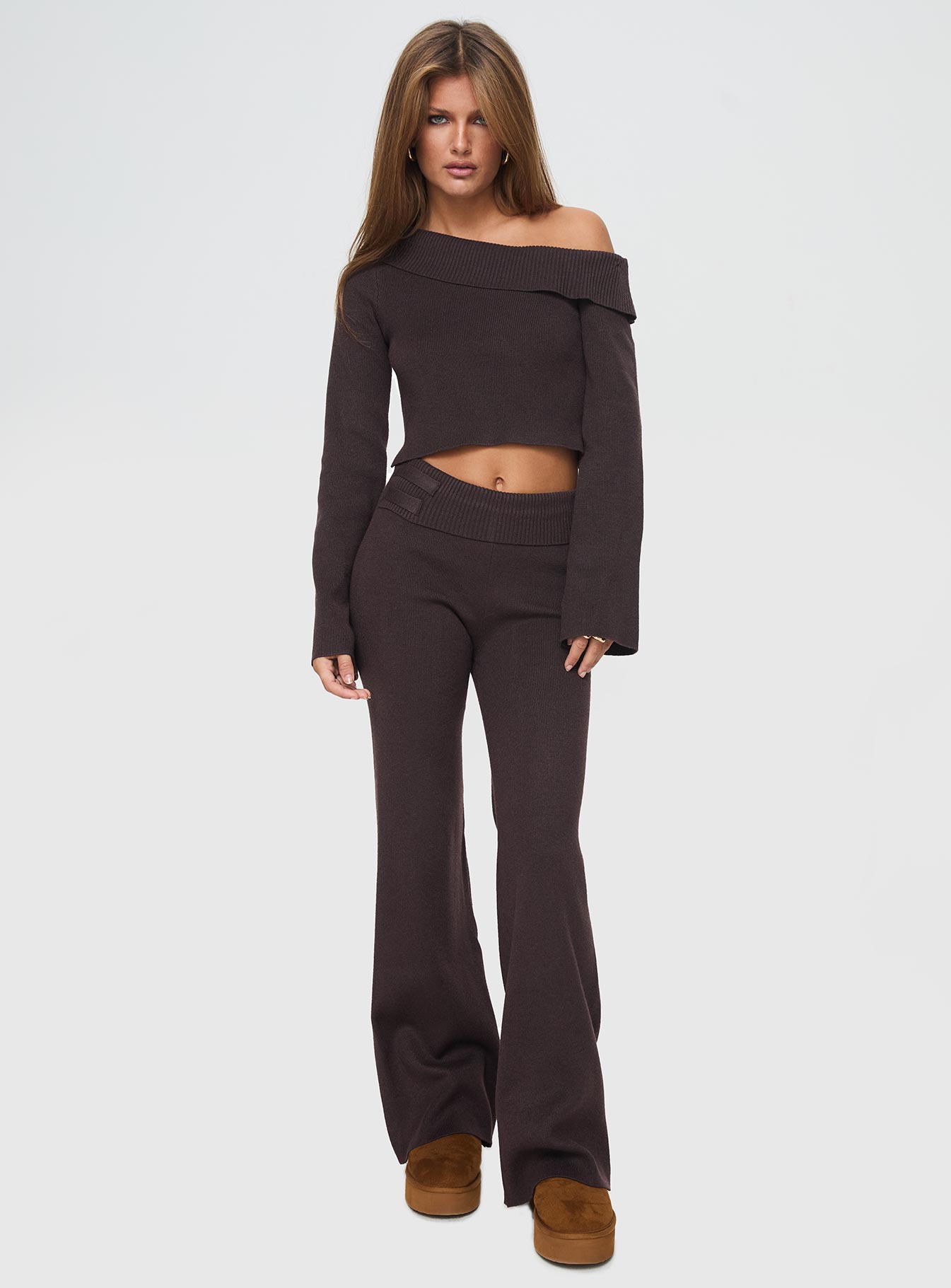 Alternative view of Try Me Knit Pants Chocolate