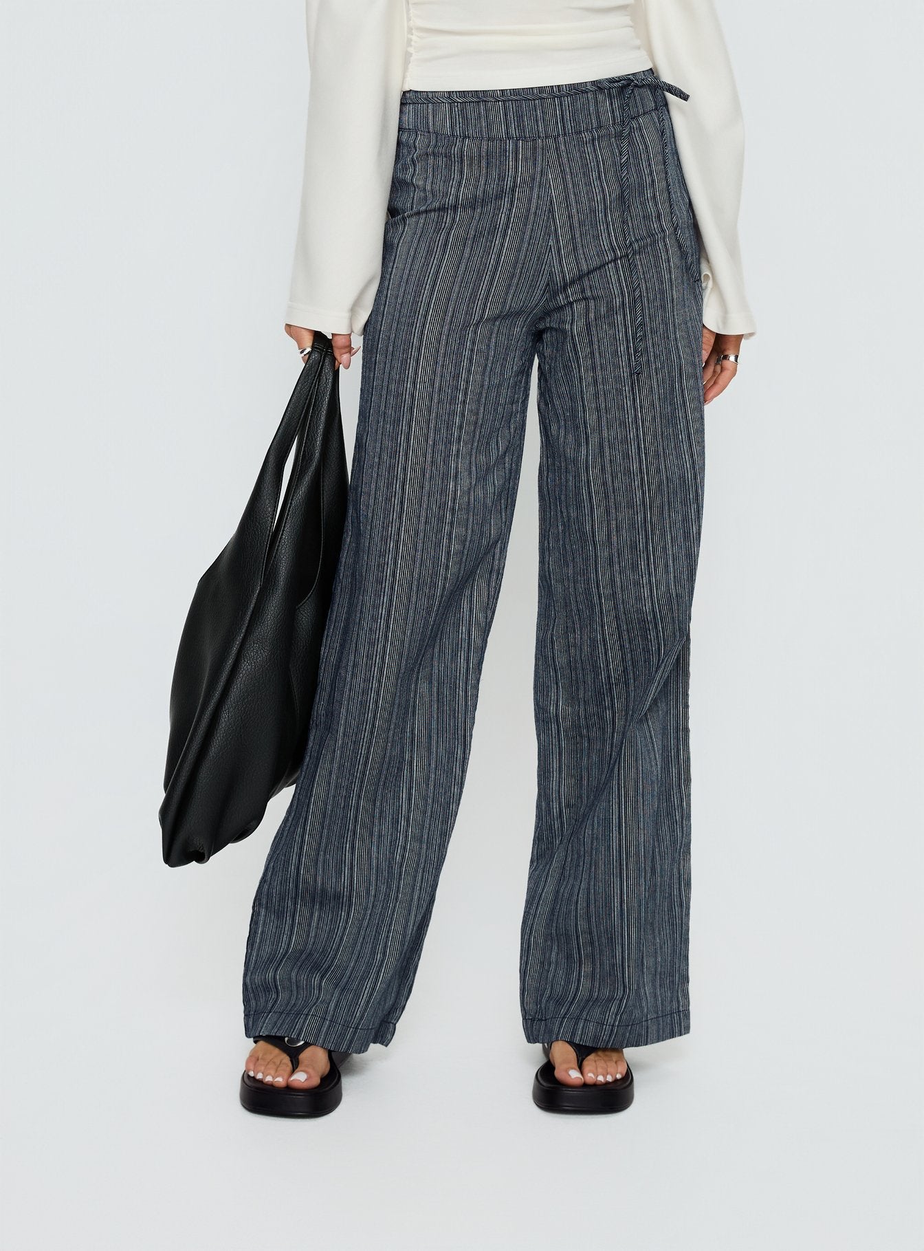 Alternative view of Rush Hours Tie Up Pants Navy