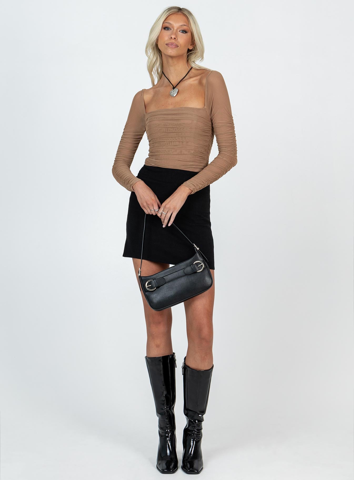 Alternative view of Selby Mini Skirt Black Tall