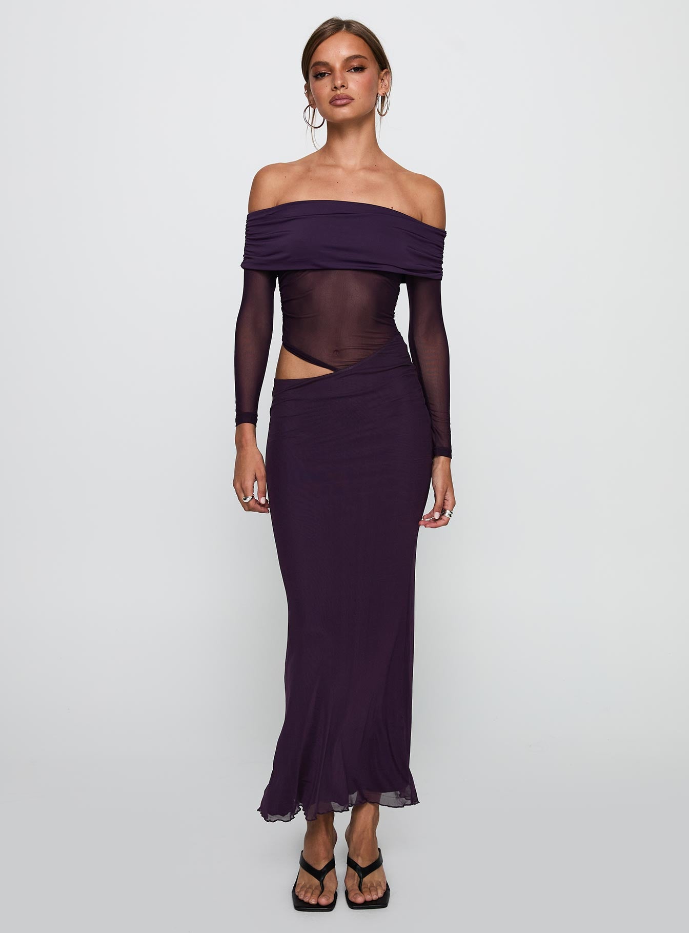 Alternative view of Soul Ties Long Sleeve Maxi Dress Purple