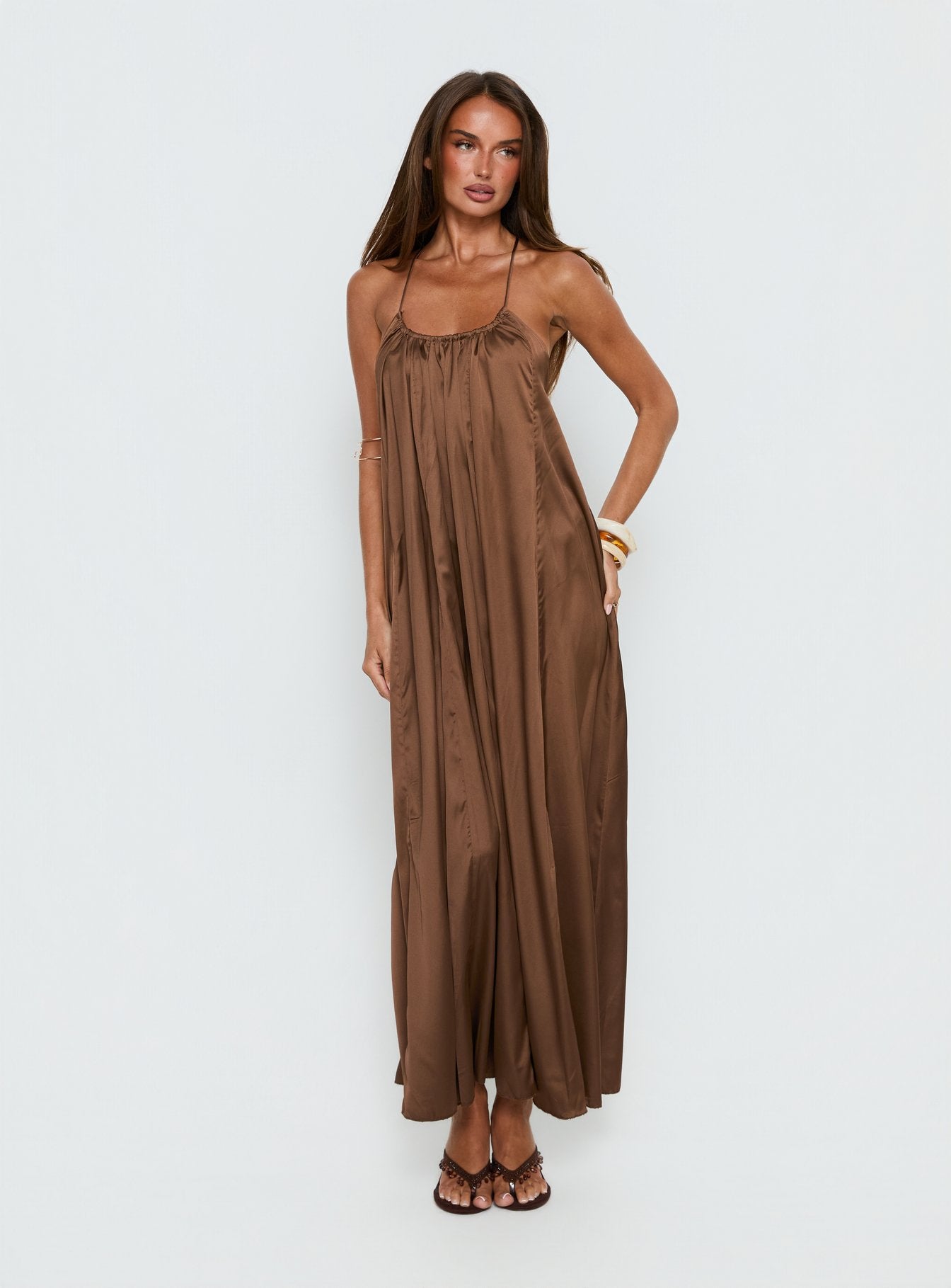 Alternative view of Seatides Scoop Maxi Dress Chocolate