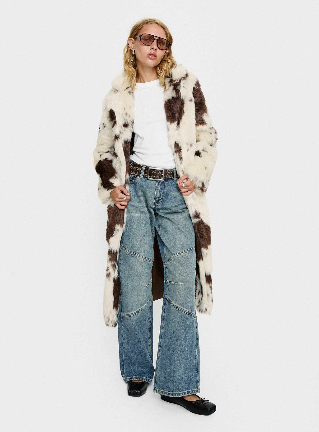 Alternative view of Winter Breeze Faux Fur Coat Multi