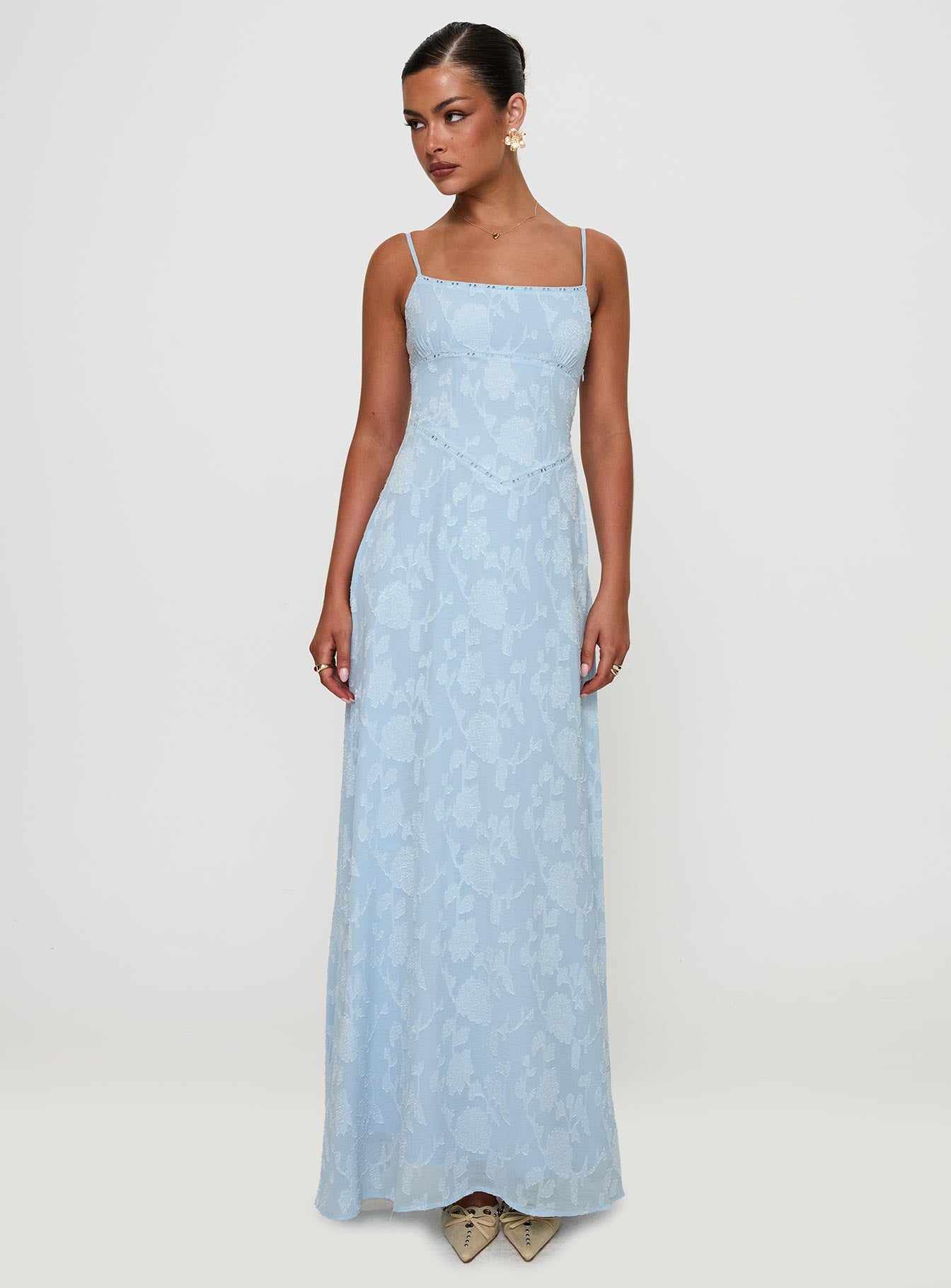 South Of France Maxi Dress Blue - Image 3
