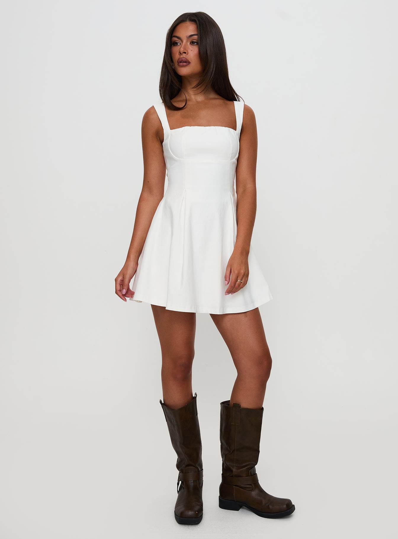 Xanthus Mini Dress White - Image 6