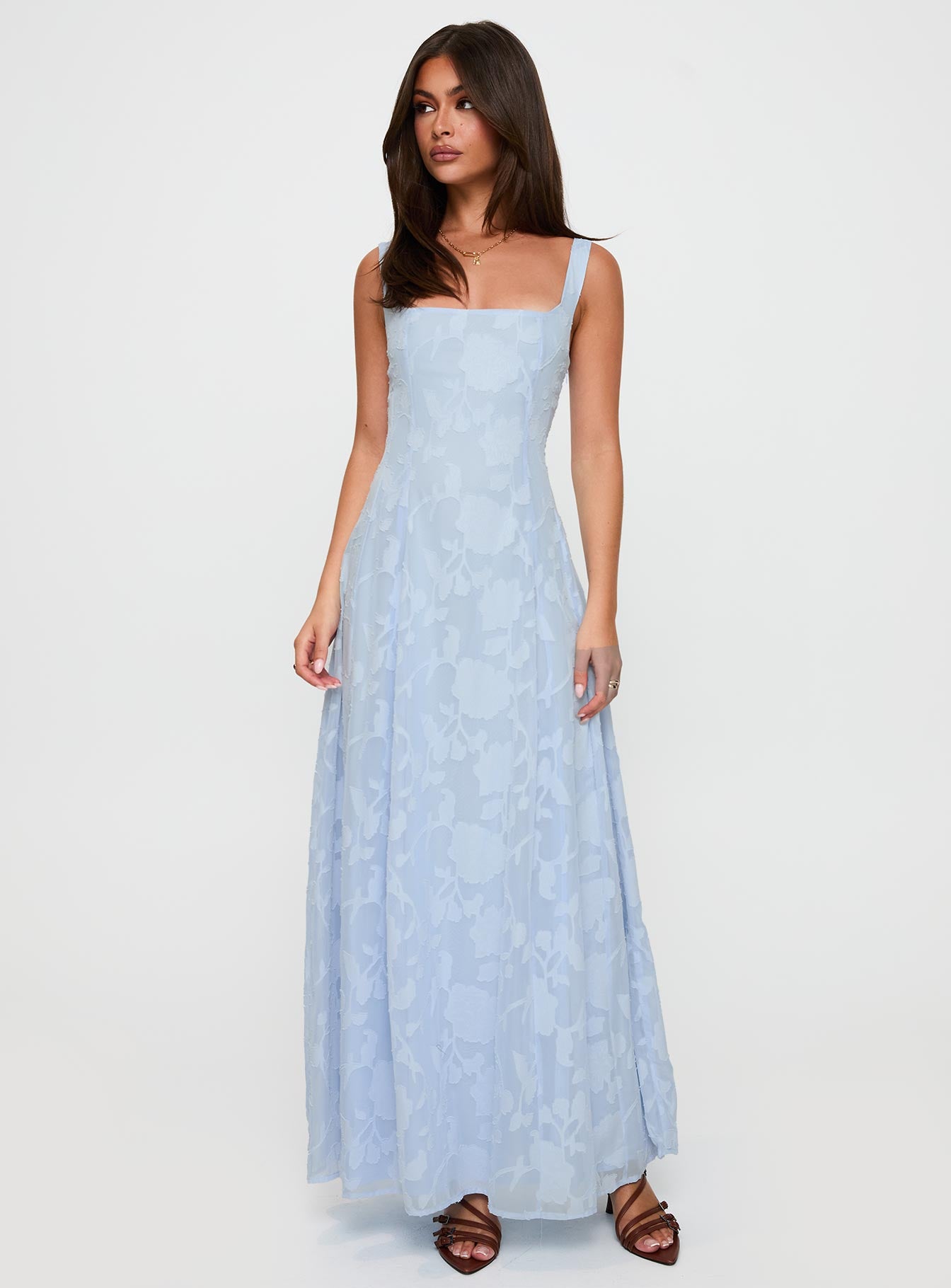 Alternative view of Margaux Burnout Maxi Dress Blue