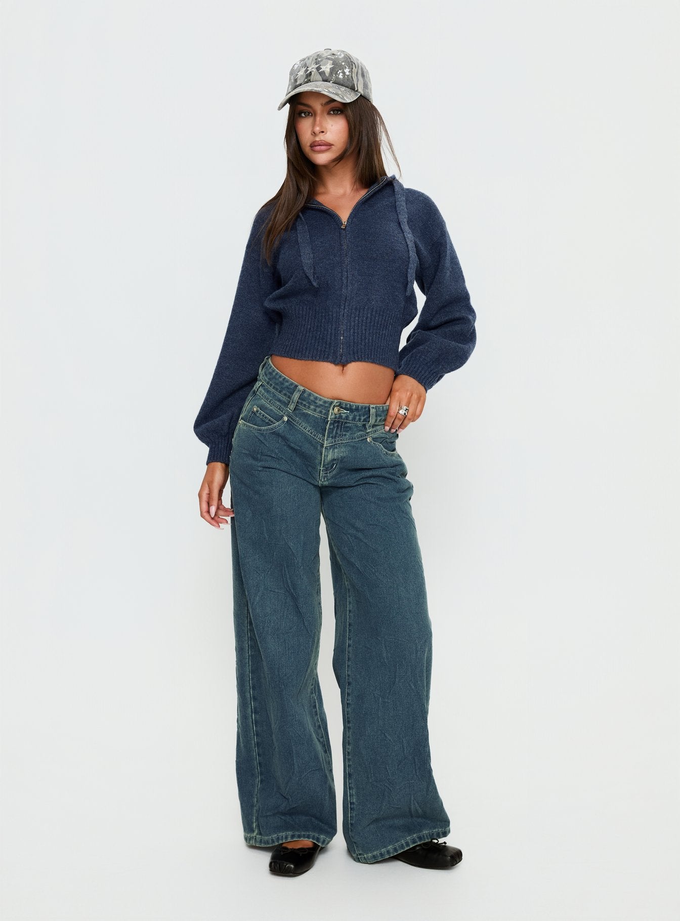 Shanna Relaxed Low Rise Jeans Acid Raw Wash - Image 3