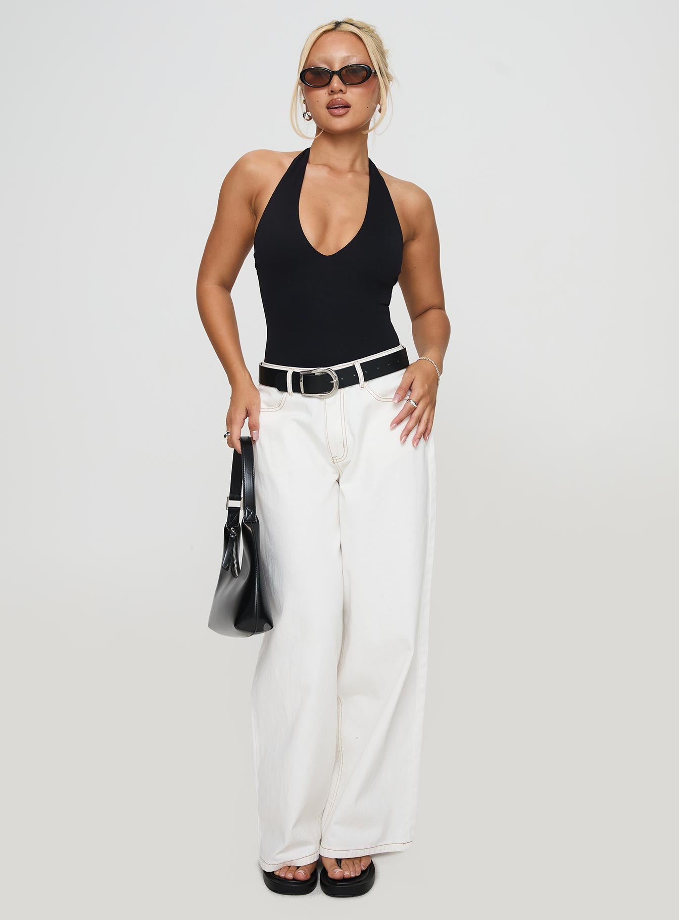 Someone New Halter Bodysuit Black - Image 3