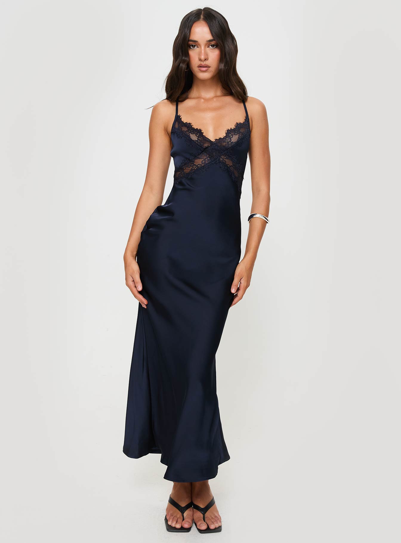 Alternative view of Treasure Bias Cut Maxi Dress Navy