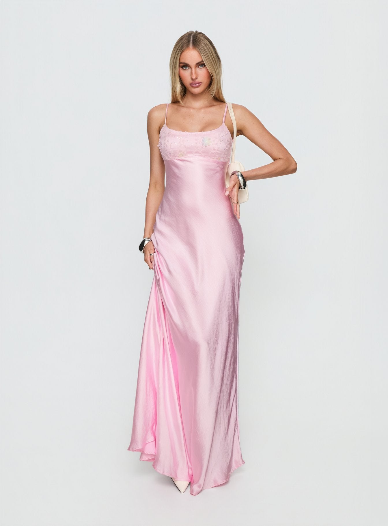 Alternative view of Truth Hurts Ruched Backless Maxi Dress Pink