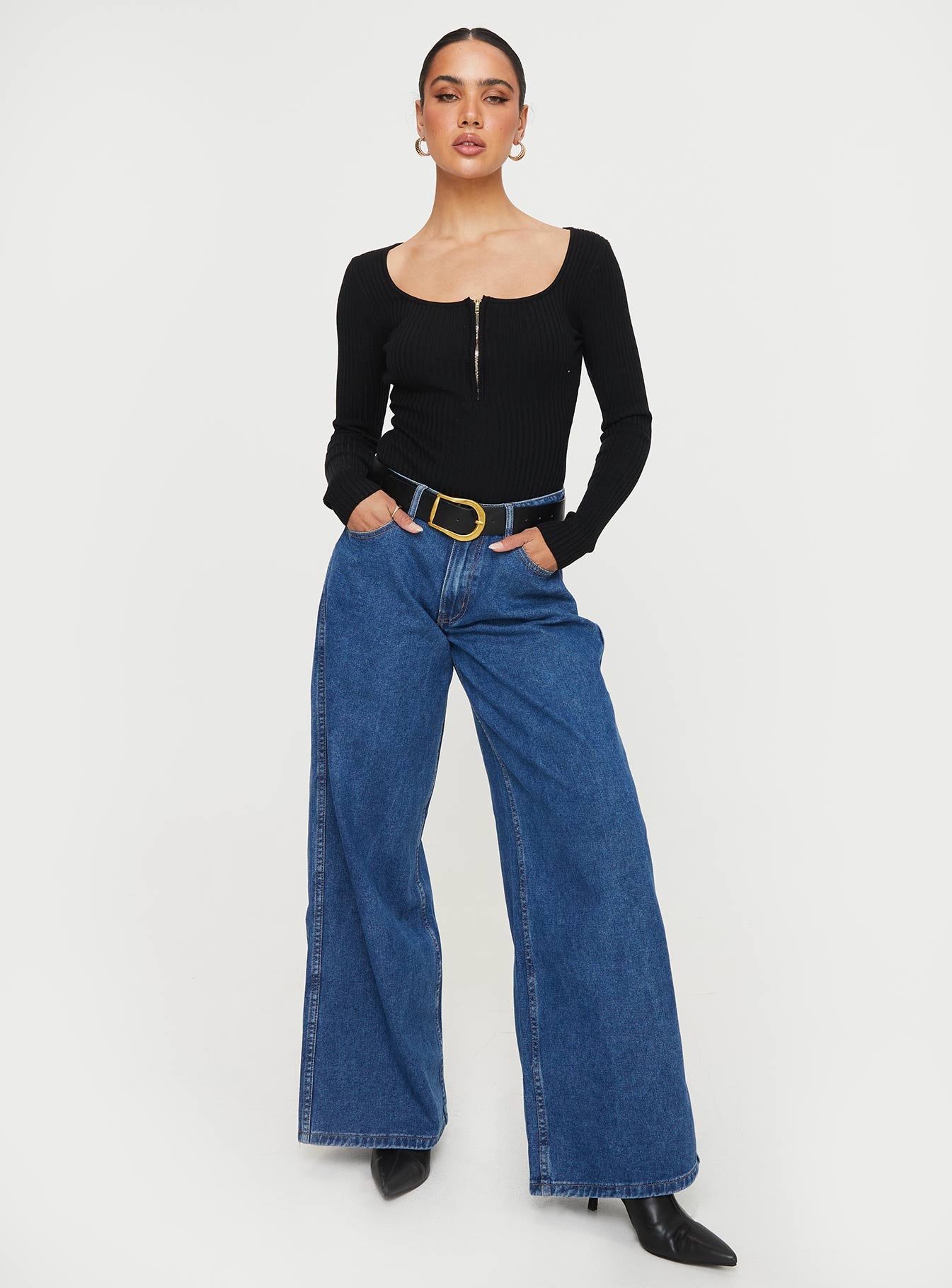 Alternative view of Zuma Long Sleeve Bodysuit Black