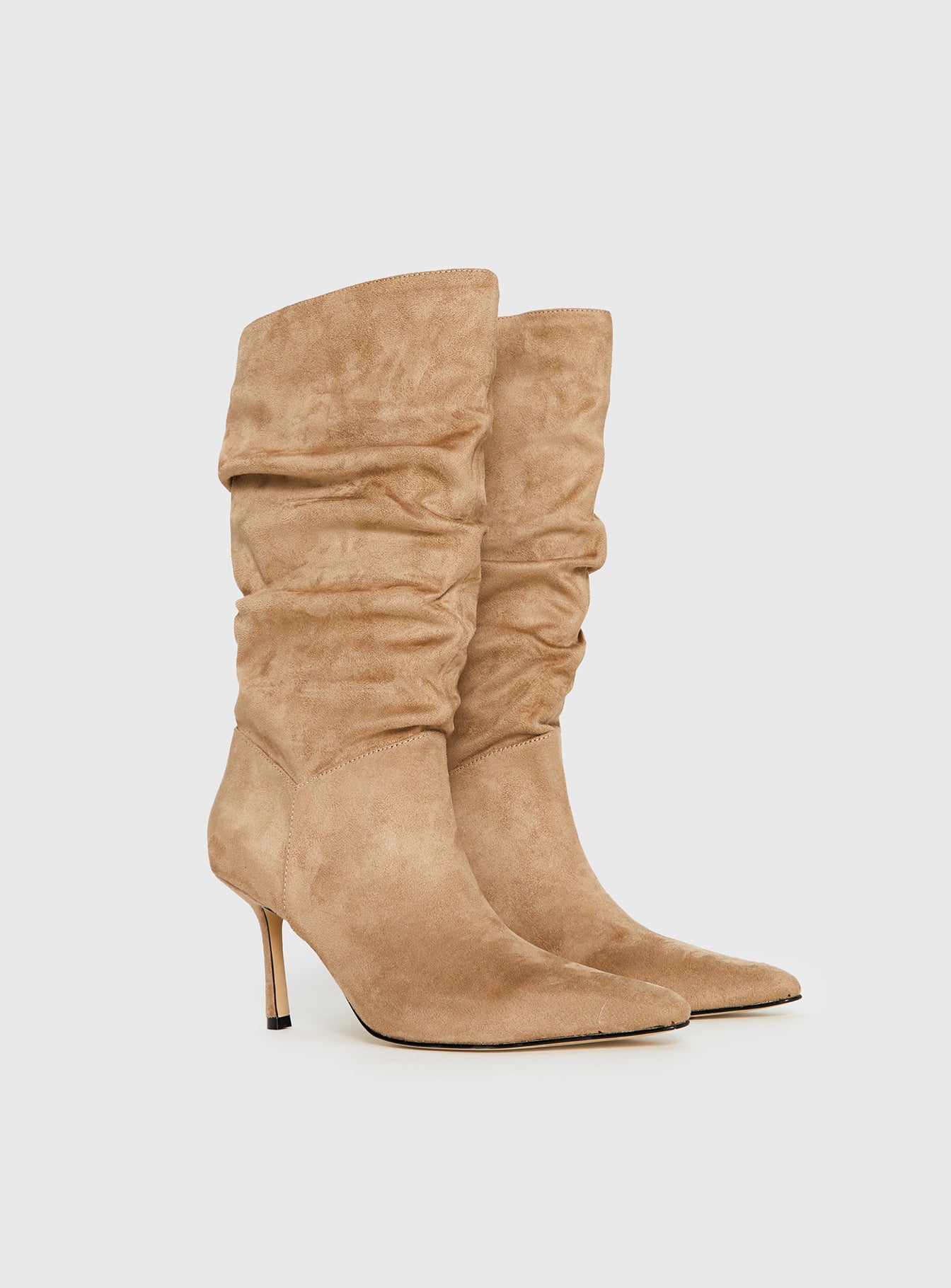 Alternative view of Such A Charmer Faux Suede Scrunch Boot Tan