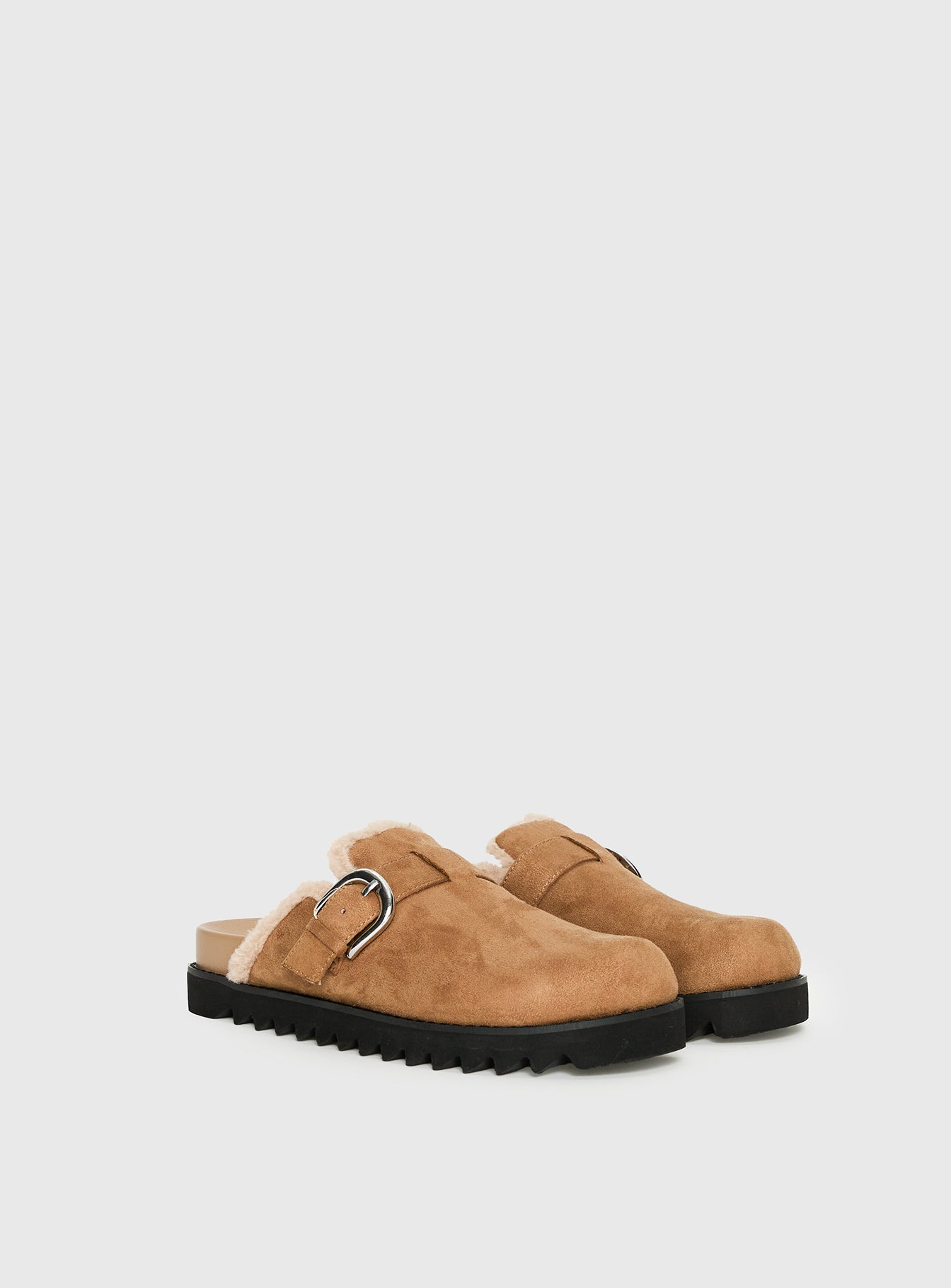 Alternative view of Raxton Faux Suede Clogs Brown