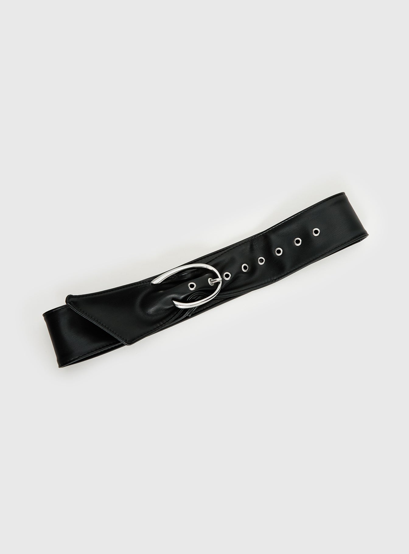 Sirena Faux Leather Belt Black / Silver - Image 3