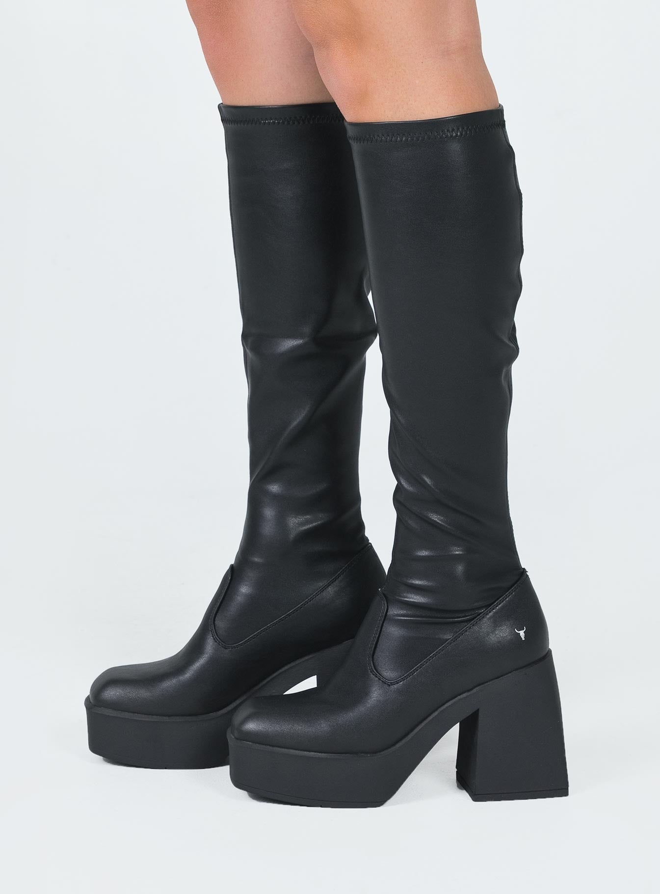Windsor Smith Badgirls Black Stretch Sock Boots - Image 3
