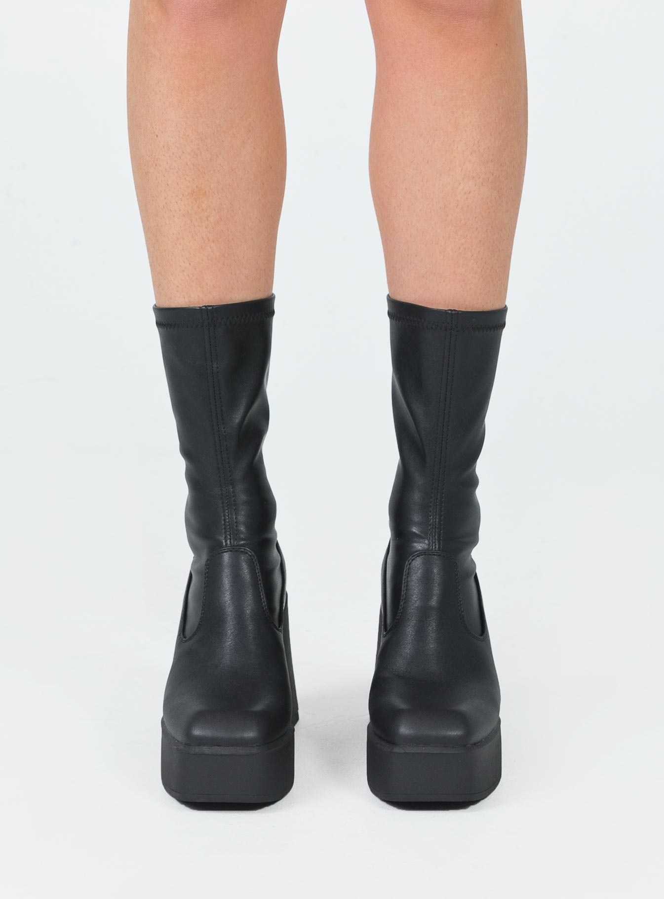 Alternative view of Windsor Smith Baddest Black Stretch Sock Boots