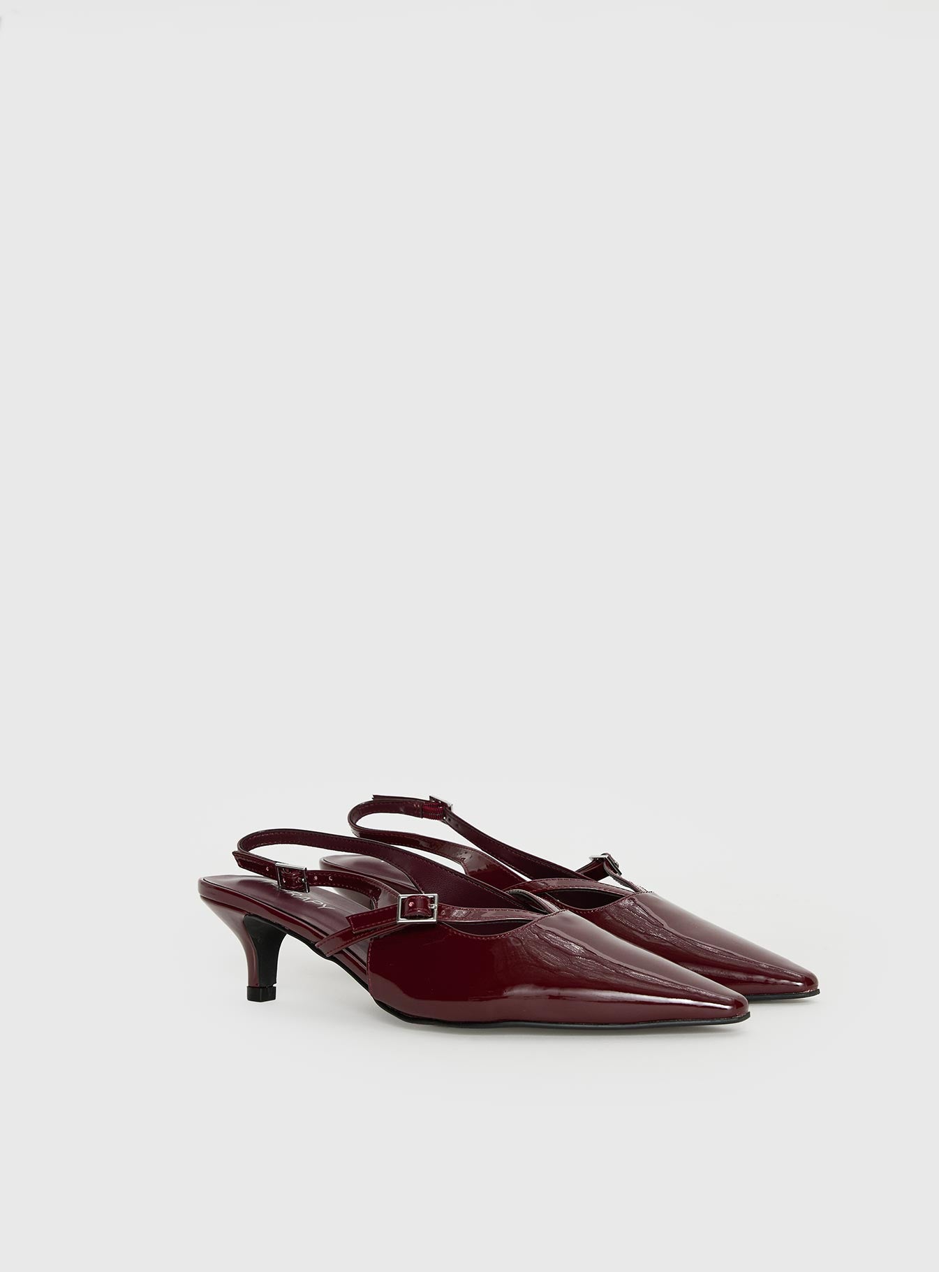 Alternative view of Therapy Irving Slingback Heels Burgundy