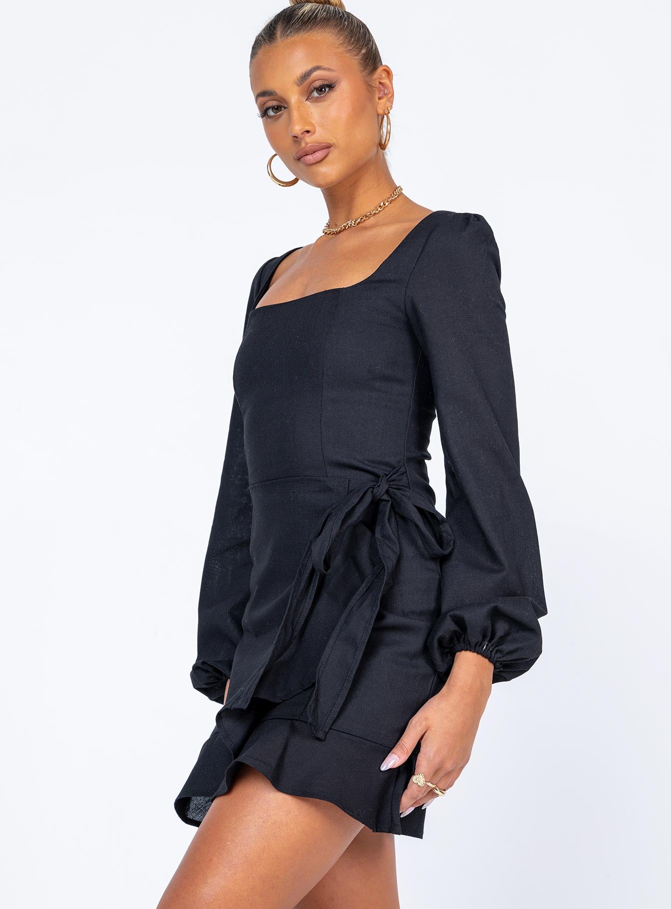 The Villa Mini Dress Black - Image 6
