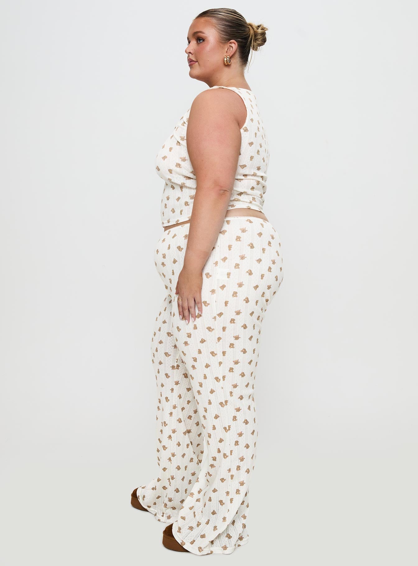 Sleepytea Pointelle Sleep Pant Multi Curve - Image 4