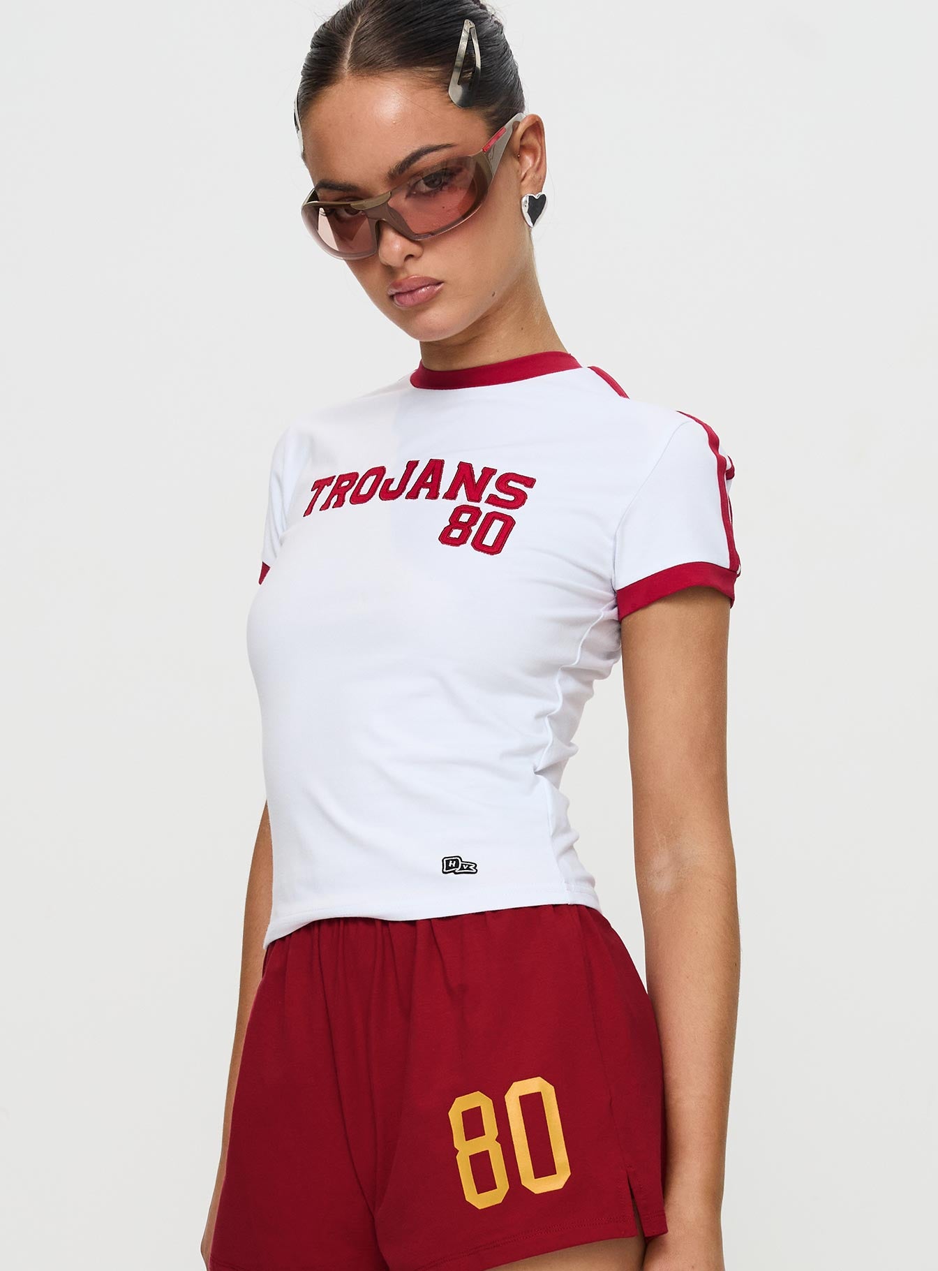 Usc Goalie Baby Tee White - Image 4