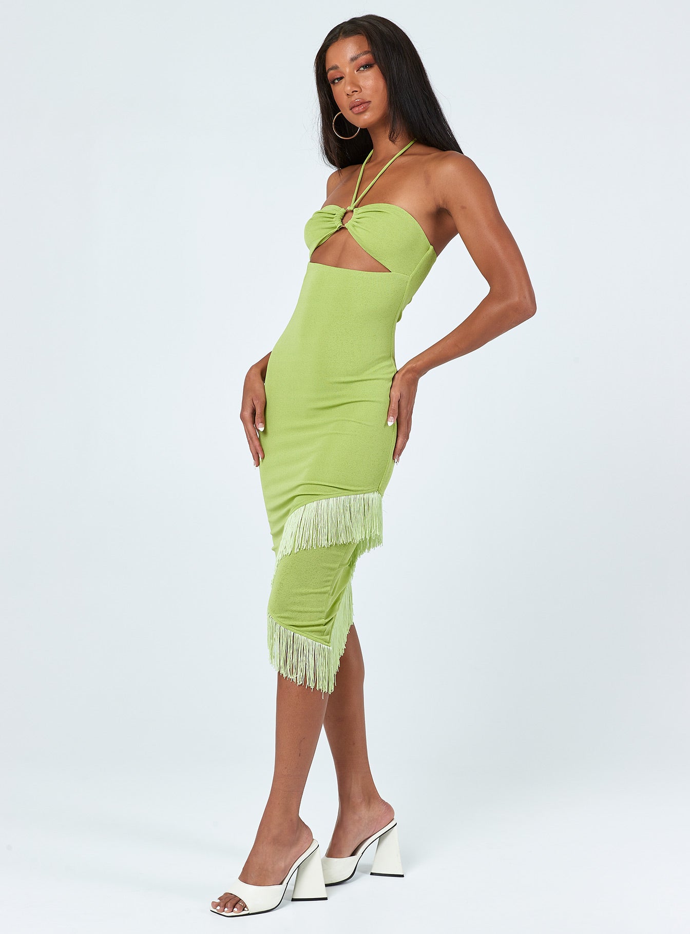 Tropicana Midi Dress Green - Image 4