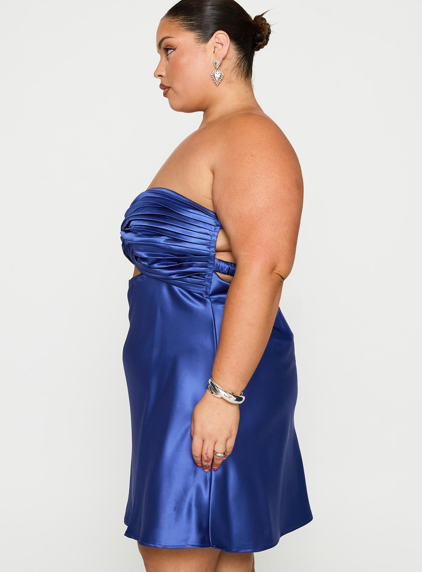 Shellie Mini Dress Blue Curve - Image 4