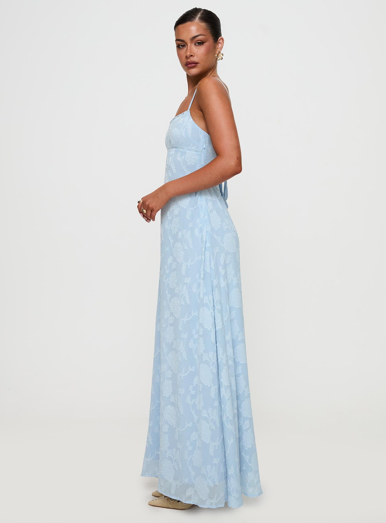 South Of France Maxi Dress Blue - Image 4
