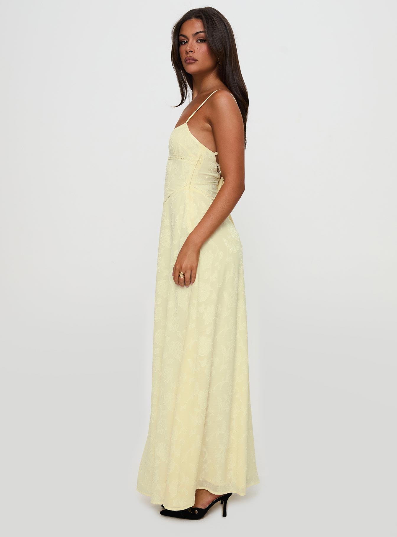 South Of France Maxi Dress Yellow - Image 11
