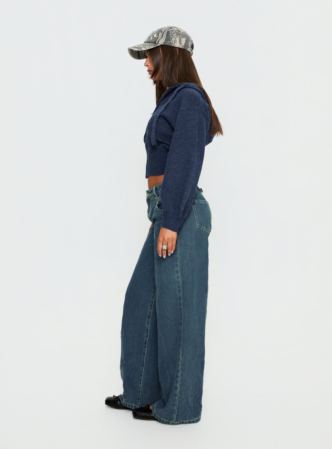 Shanna Relaxed Low Rise Jeans Acid Raw Wash - Image 4