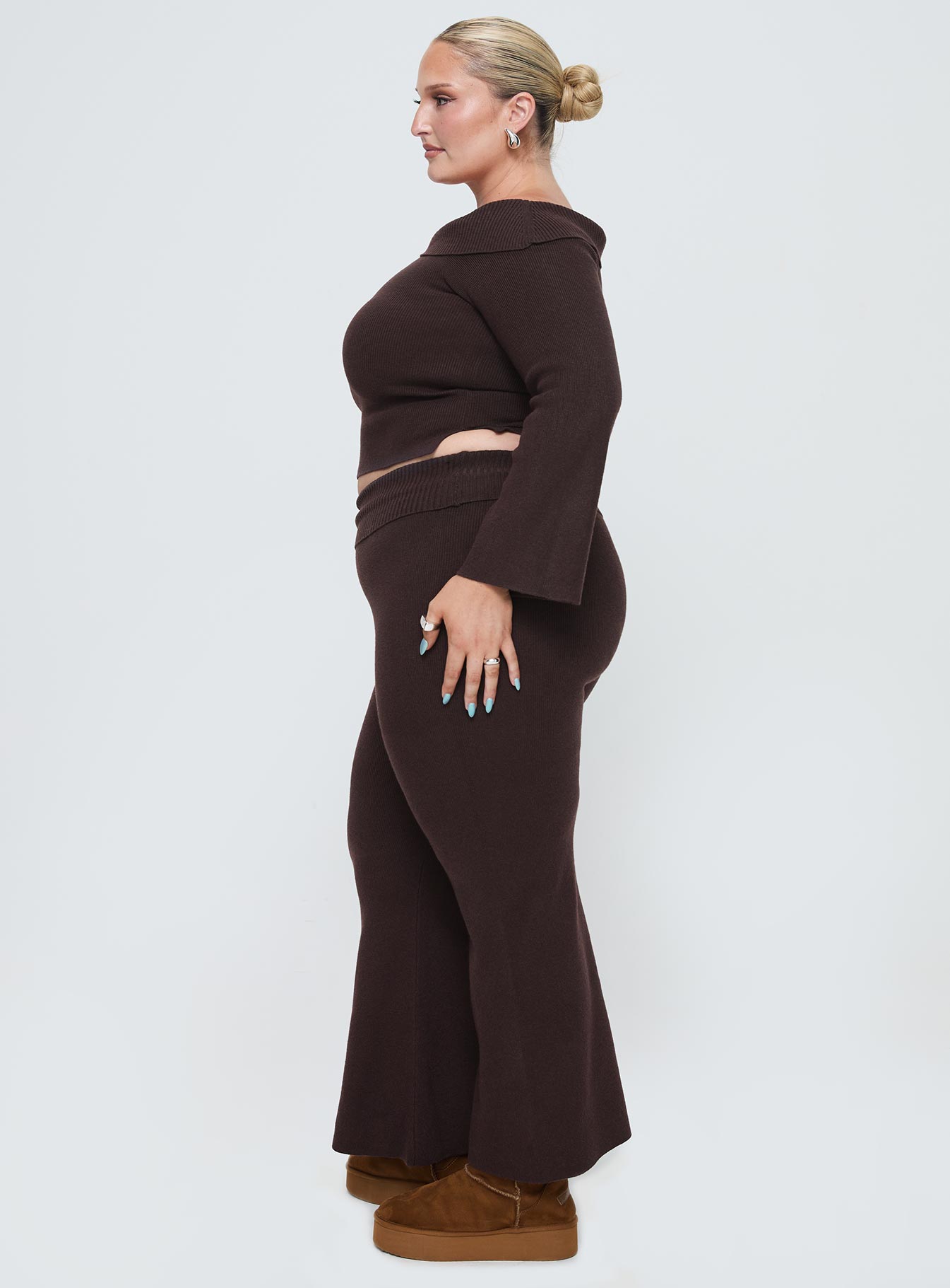 Try Me Knit Pants Chocolate Curve - Image 4