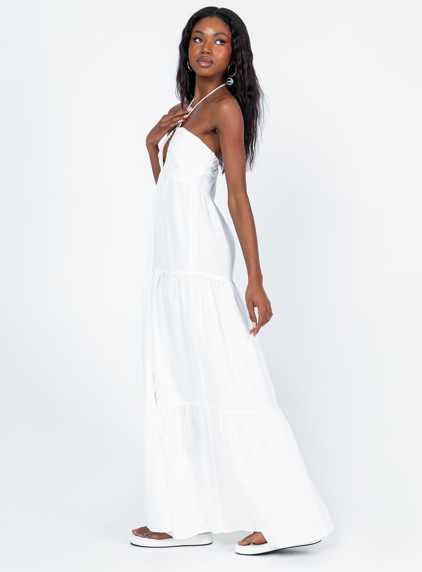 Lincoln Maxi Dress White - Image 4