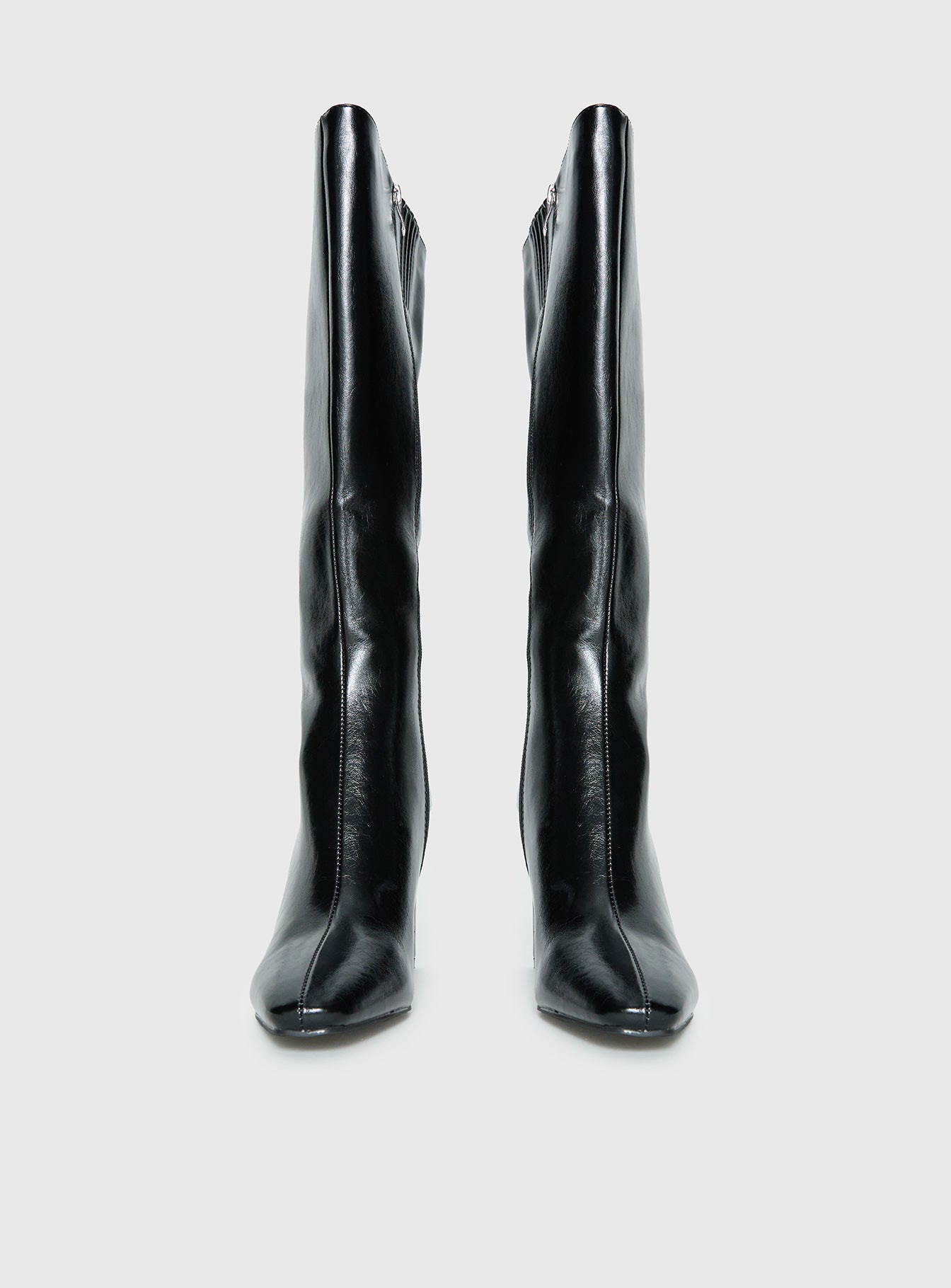 Sawyer Knee High Boots Black Crinkle - Image 3