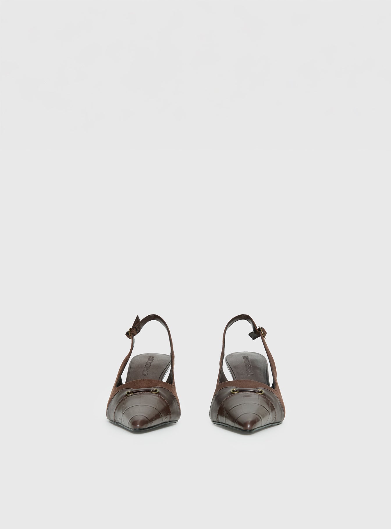 Tiptoe Slingback Heels Brown - Image 3