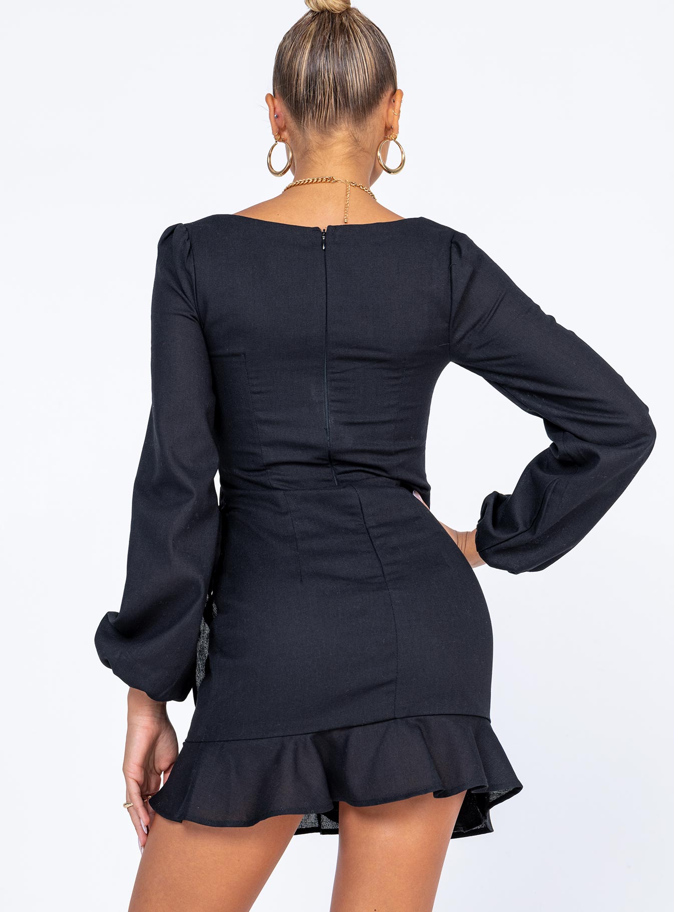 The Villa Mini Dress Black - Image 7