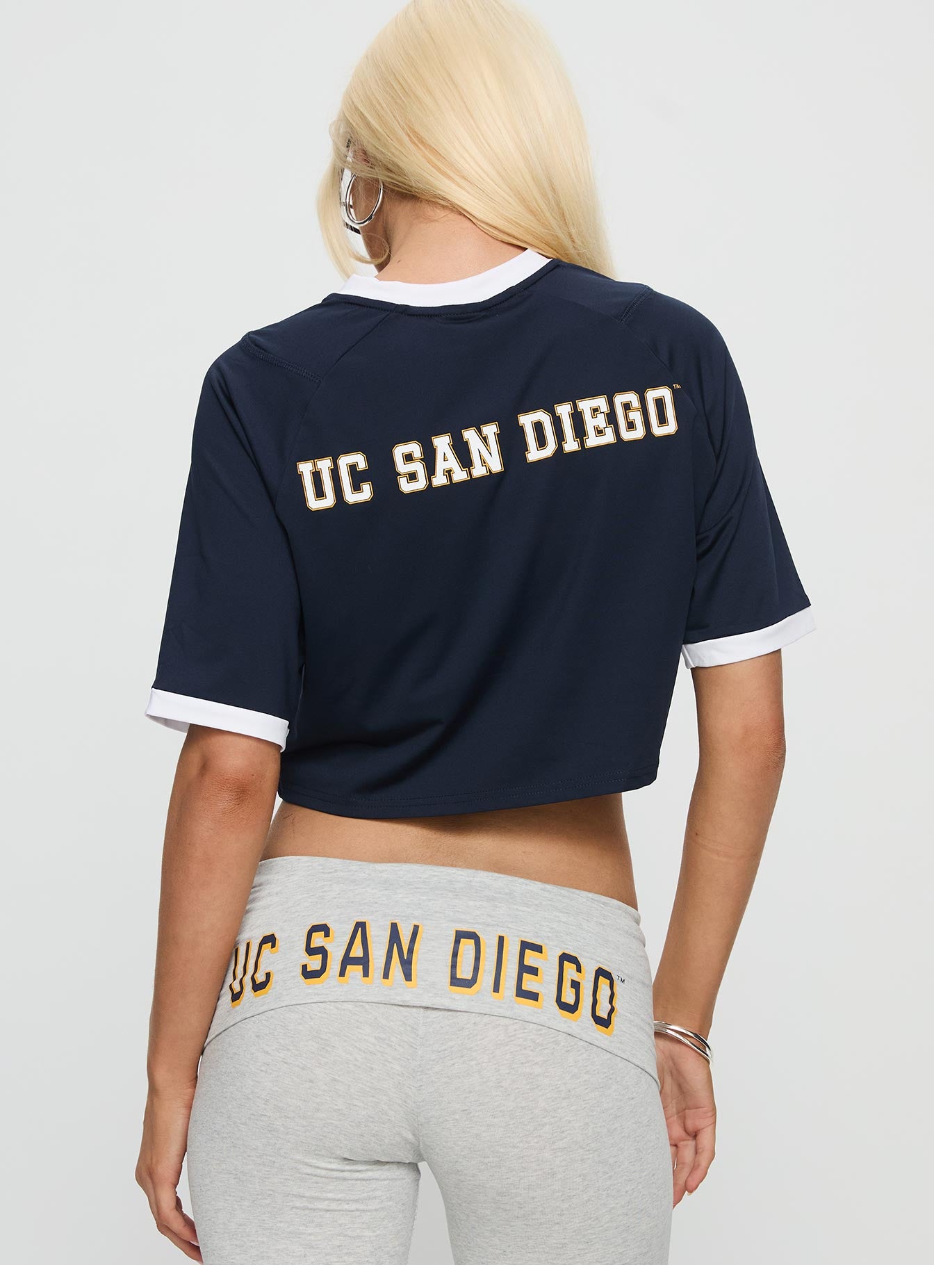 Uc San Diego Cropped Soccer Jersey Tee Blue - Image 4