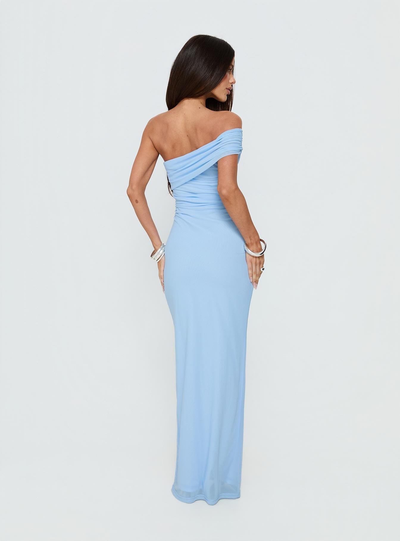 Spritzia One Shoulder Maxi Dress Blue - Image 4