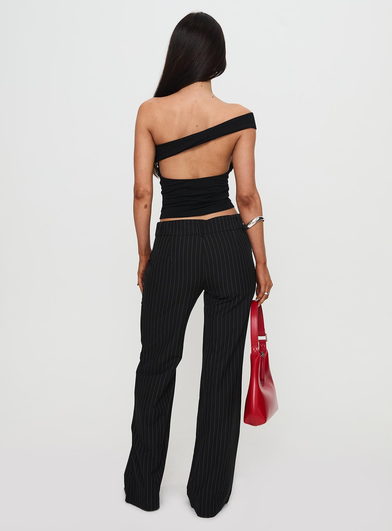 Socialista Pinstripe Pant Black - Image 5