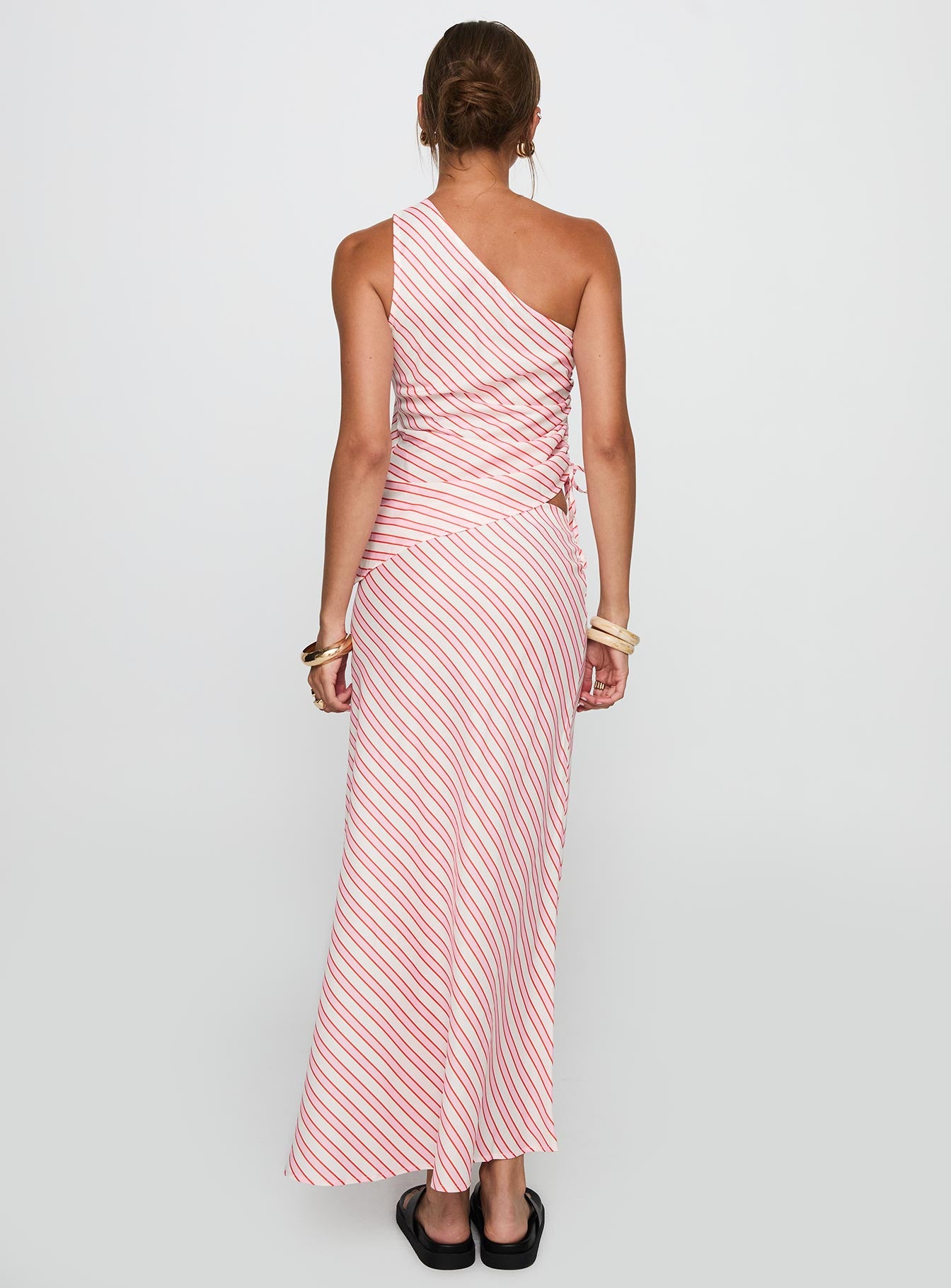 Wanna Dance Asymmetrical Set Pink Stripe - Image 4