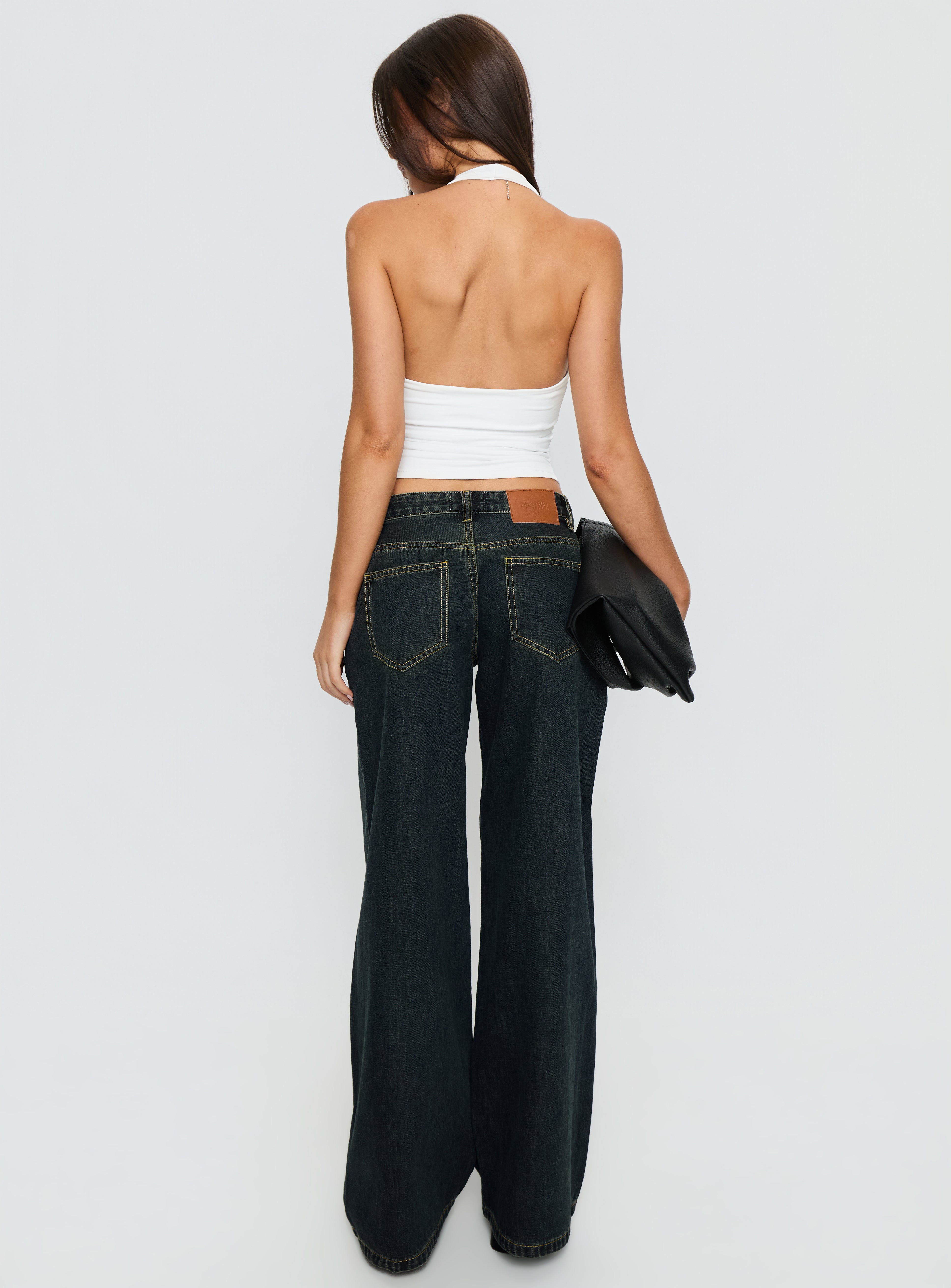 Supercut Low Rise Baggy Pleat Jeans Grunge Wash - Image 5