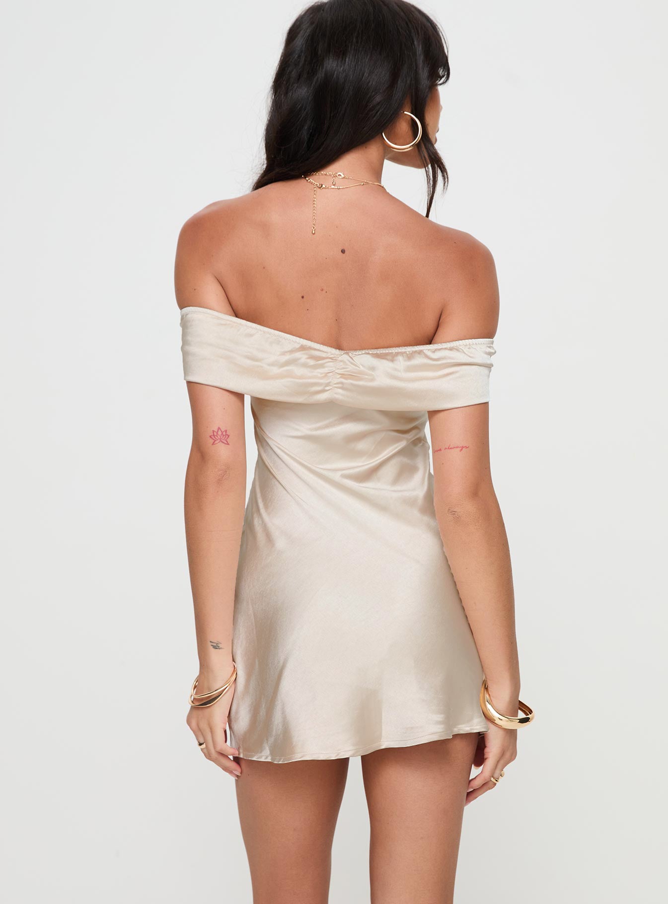 Sadee Mini Dress Champagne - Image 5