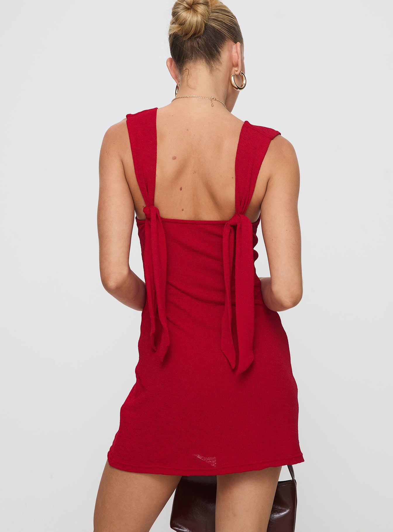 Steward Mini Dress Red - Image 5