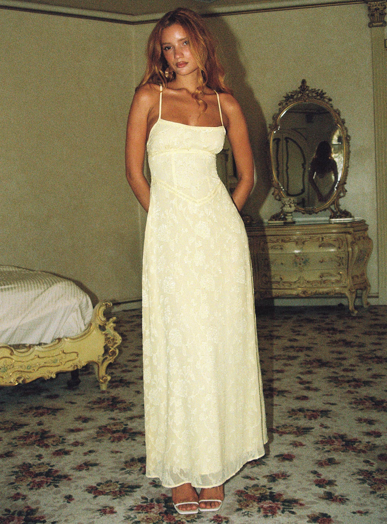 South Of France Maxi Dress Yellow - Image 5