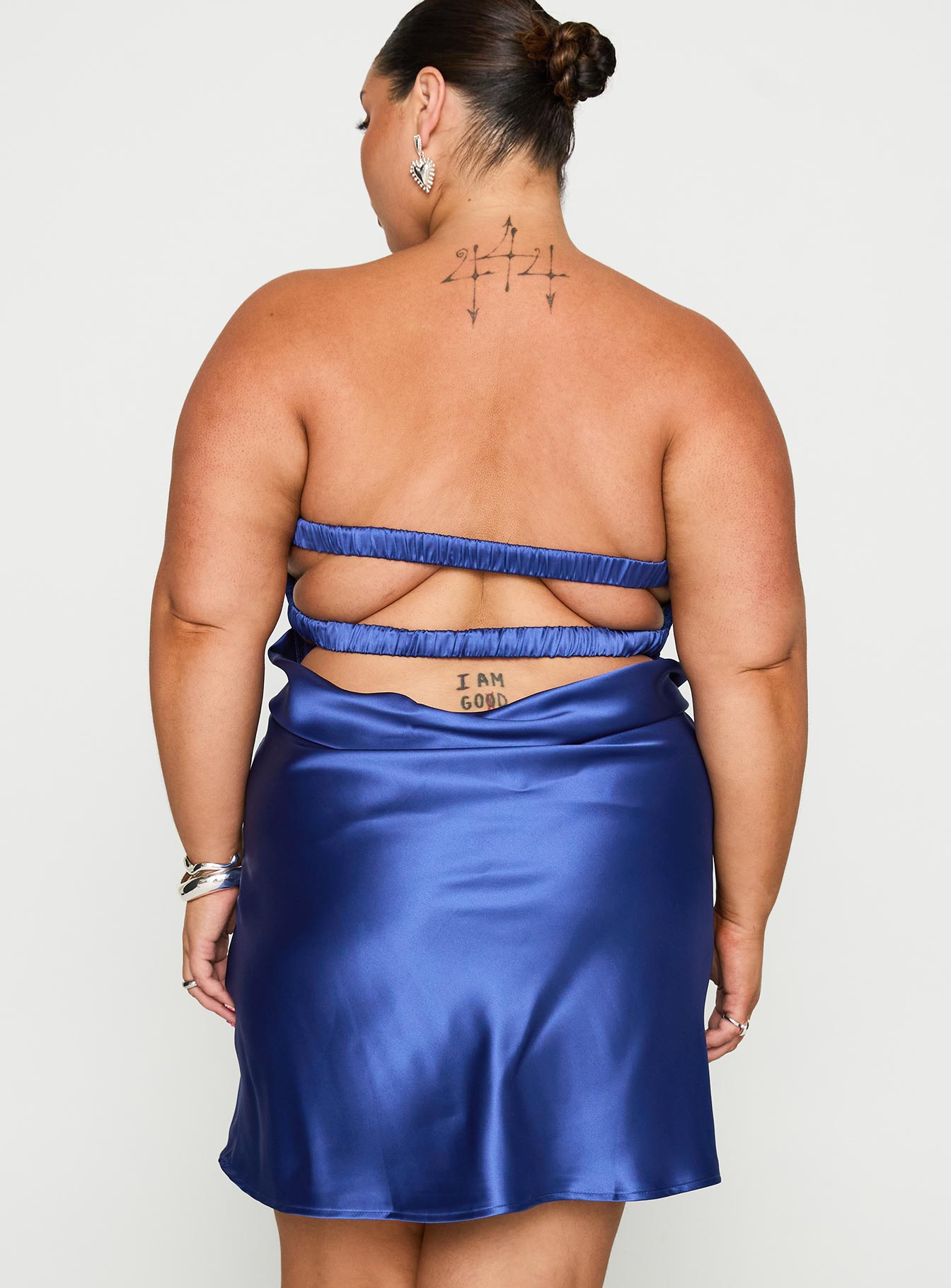 Shellie Mini Dress Blue Curve - Image 5