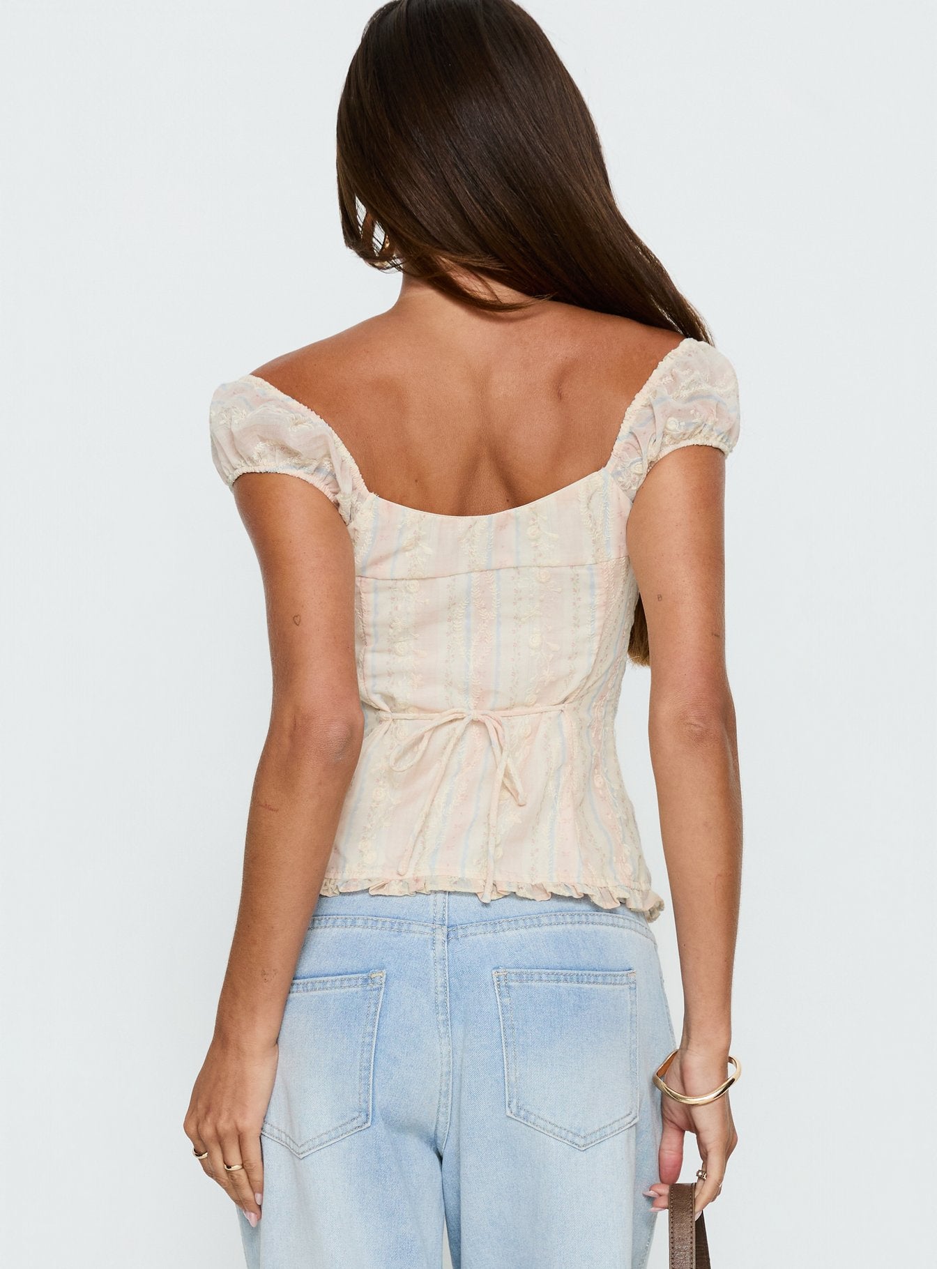 Trinitee Cap Sleeve Blouse Top Floral - Image 4