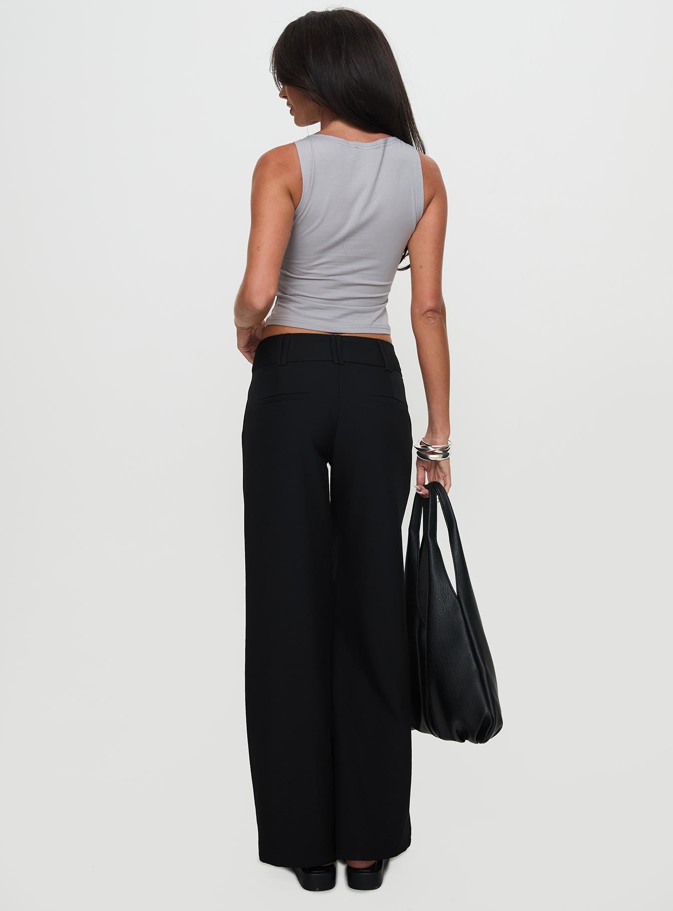 Two Lovers Low Rise Pants Black Tall - Image 6