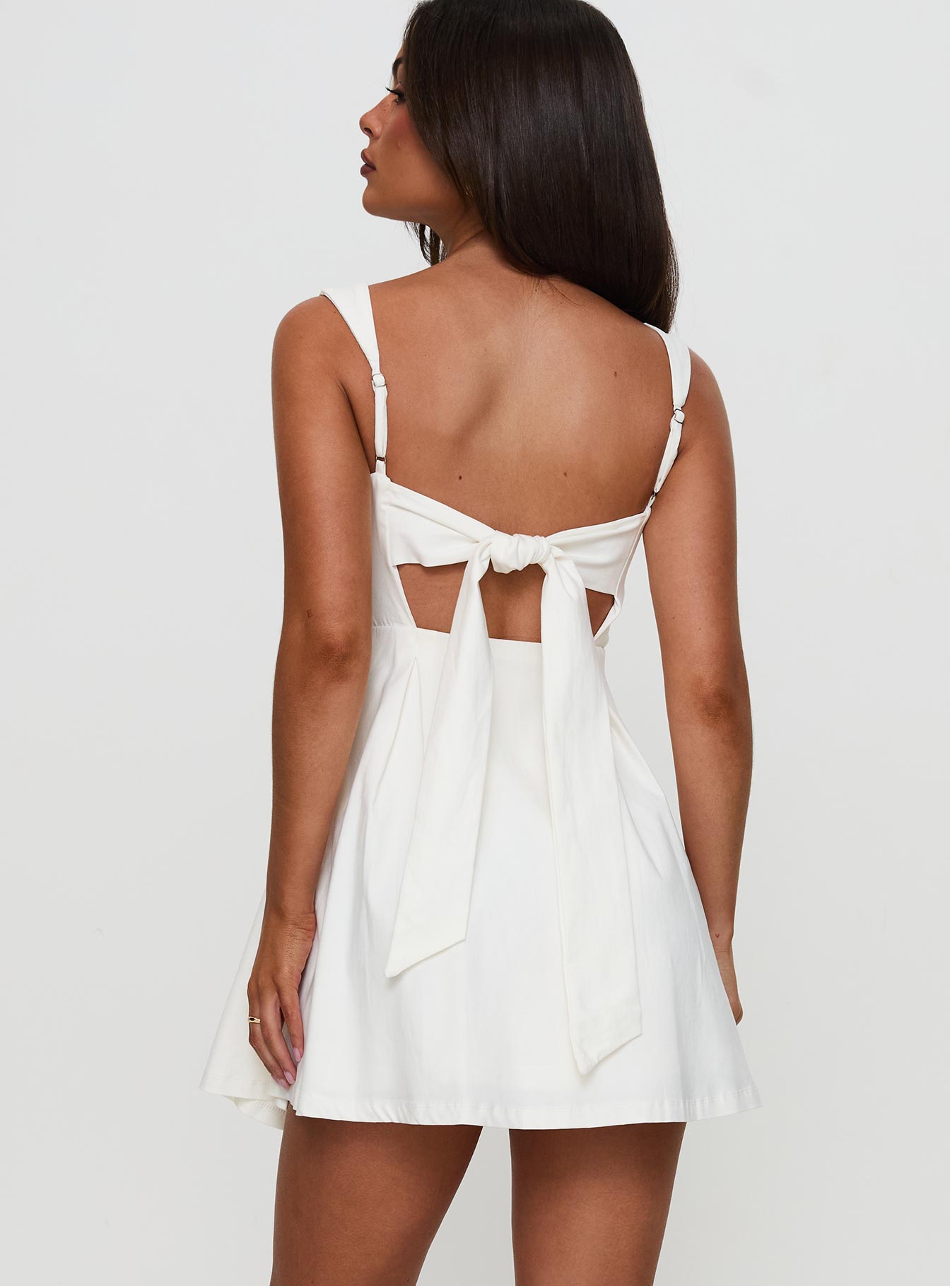 Xanthus Mini Dress White - Image 8