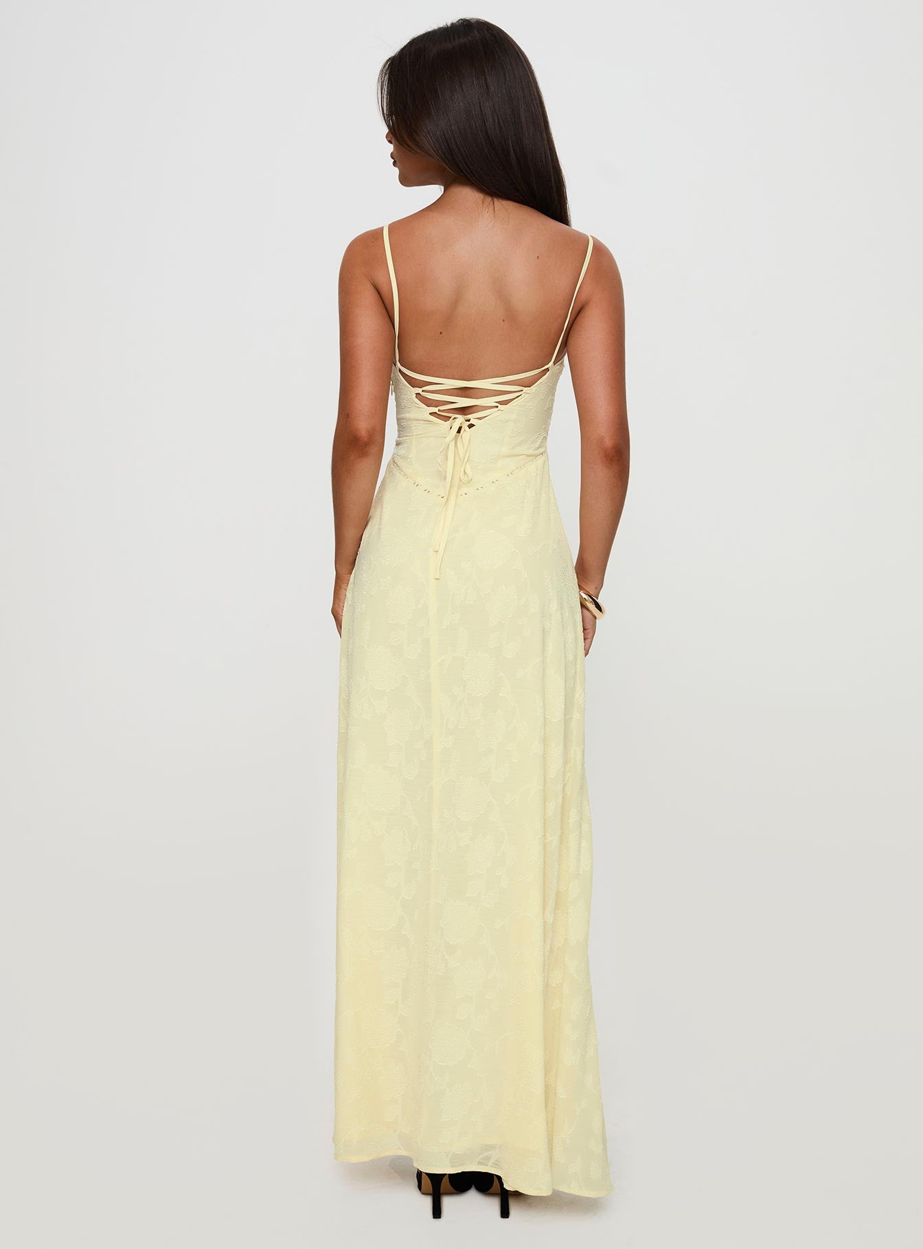 South Of France Maxi Dress Yellow - Image 12