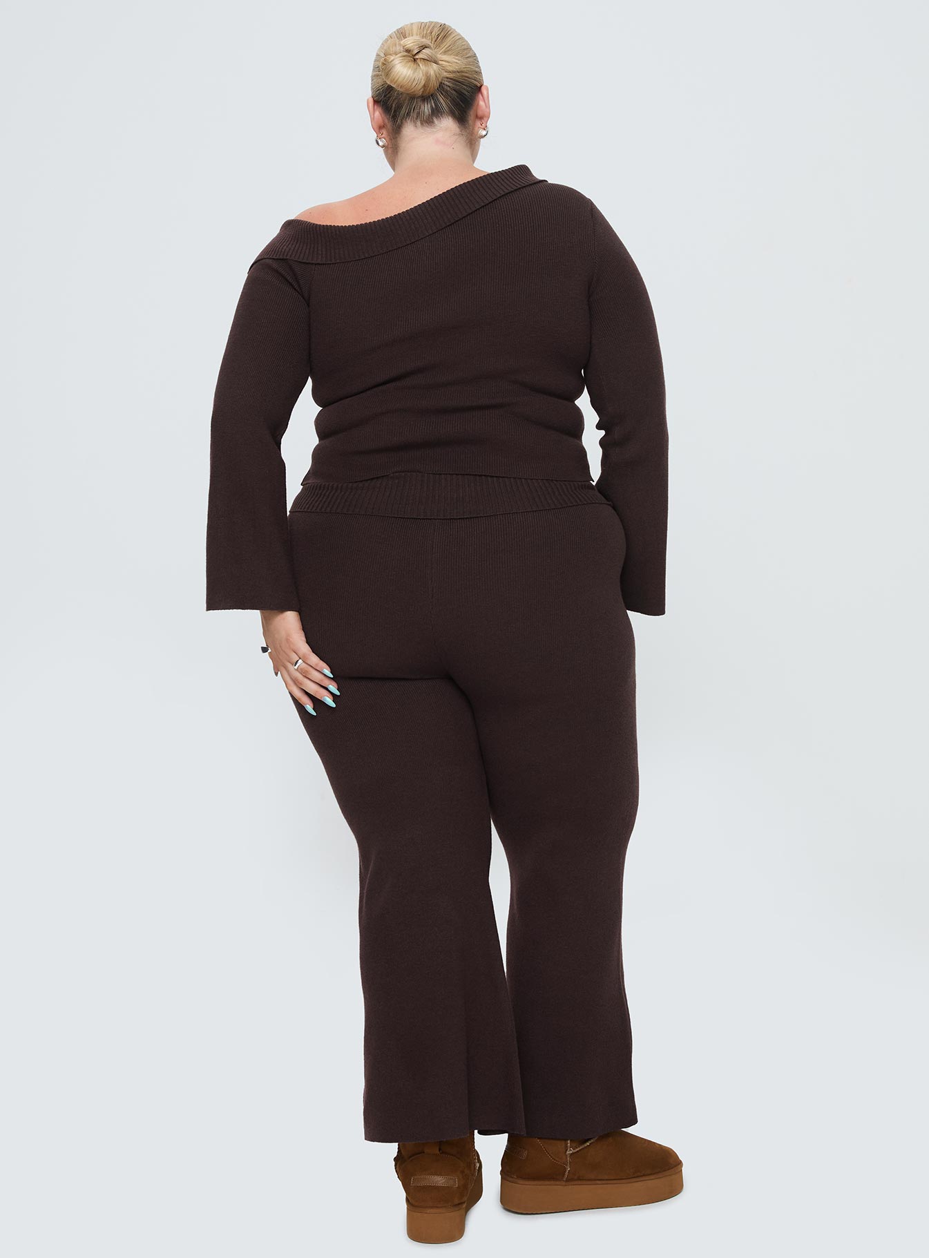 Try Me Knit Pants Chocolate Curve - Image 5