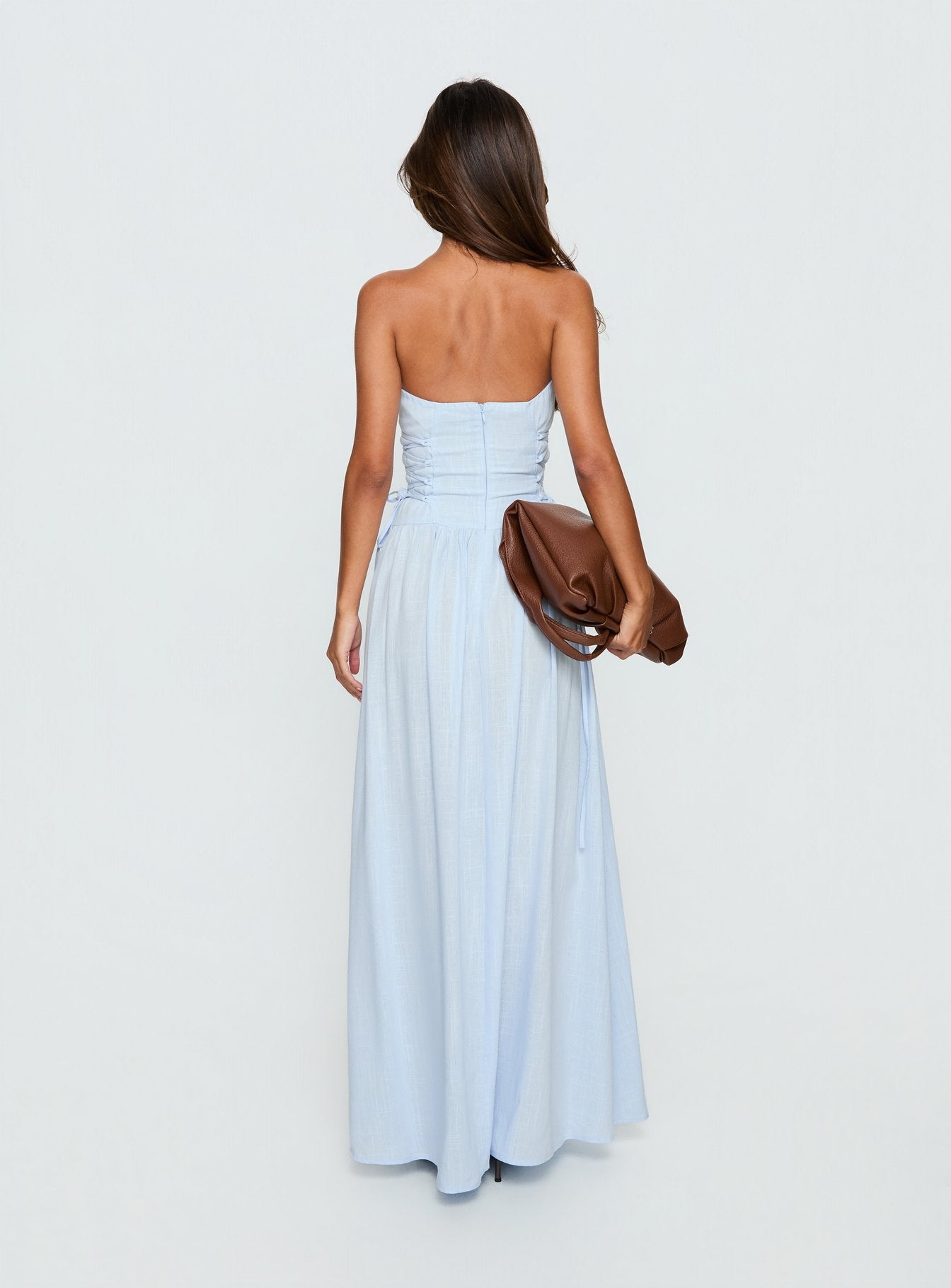 So Far So Good Maxi Dress Baby Blue - Image 5